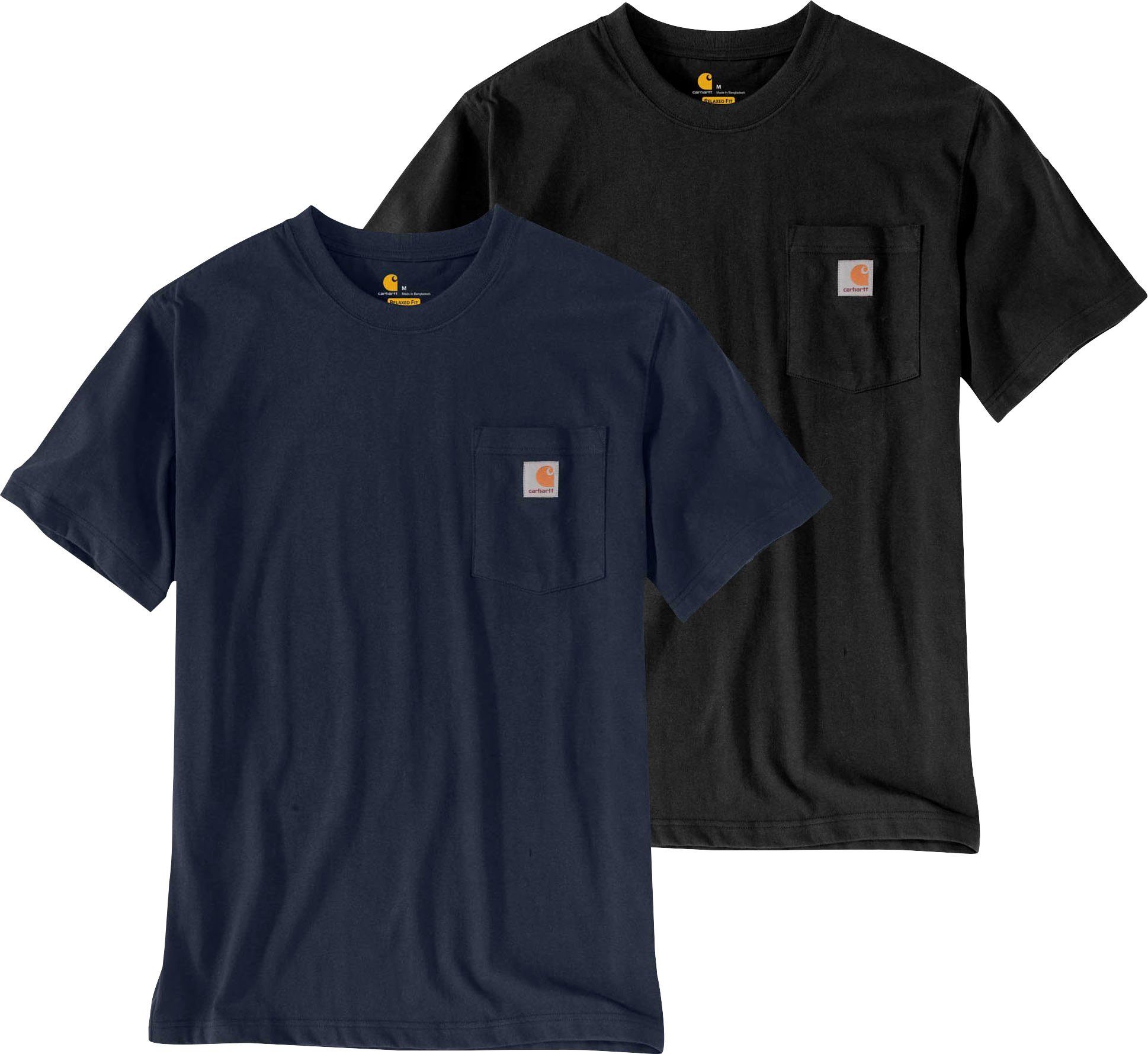 navy Carhartt (2-tlg., 2er schwarz und T-Shirt Set)
