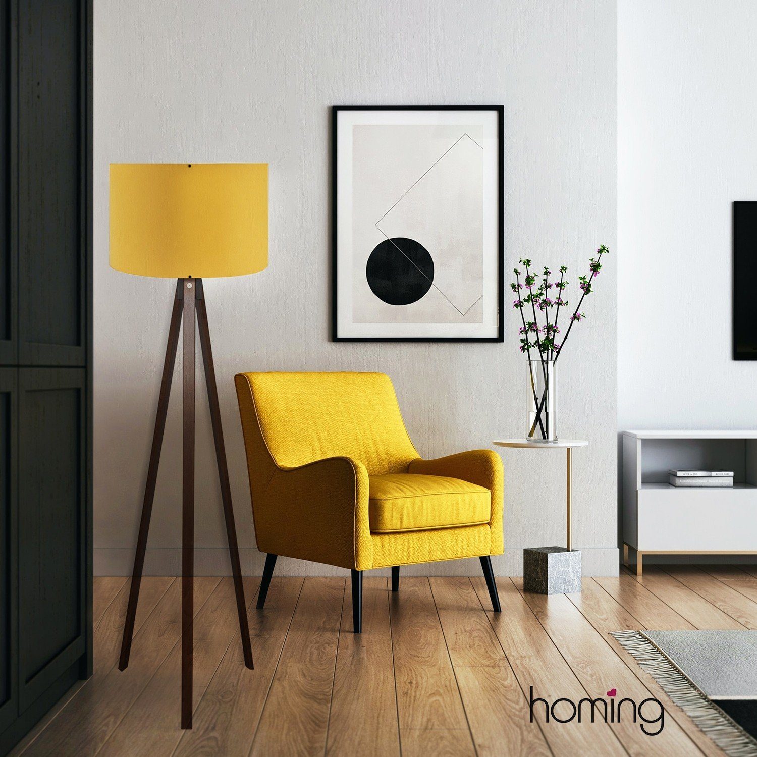Opviq Stehlampe 100% MDF, 140 cm günstig online kaufen