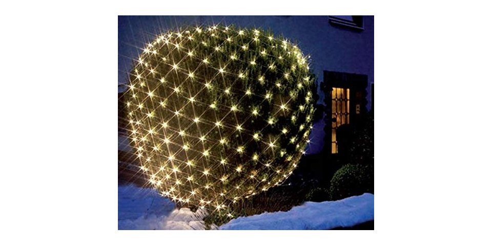 Star-Max LED Dekolicht LED Lichternetz mit 200 warmweißen LEDs 3x3 Meter für Innen und Außen