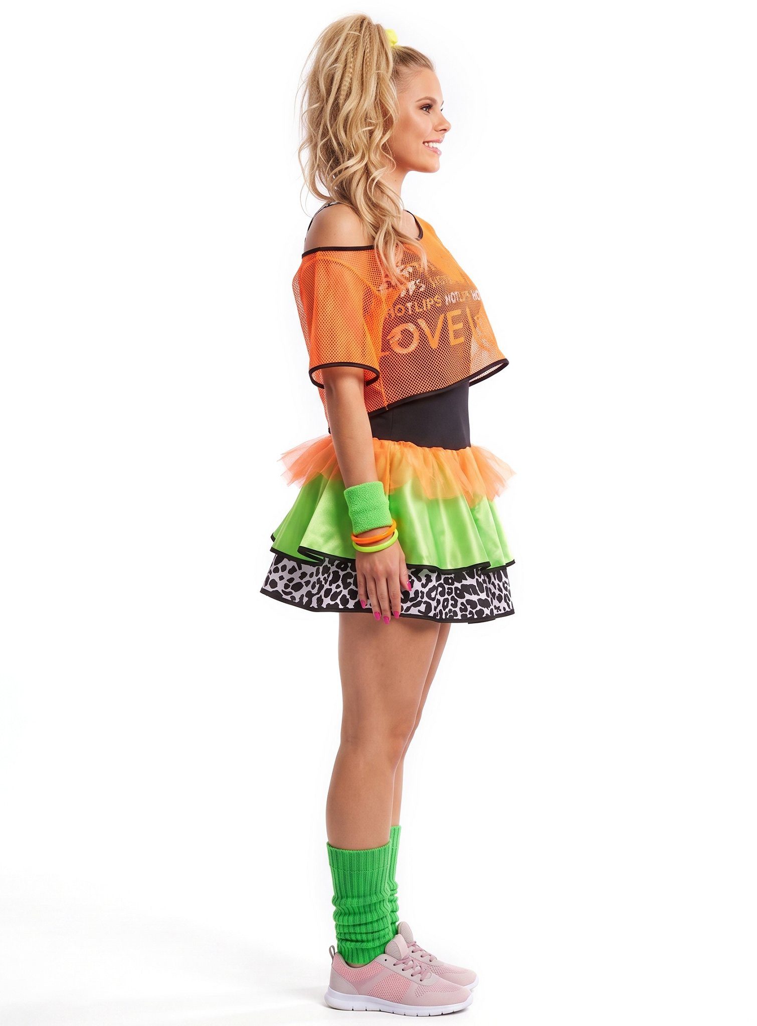 Metamorph Kostüm 80er Neon Girlie Kostüm, Mach Dich bereit für die nächste 80er Party!