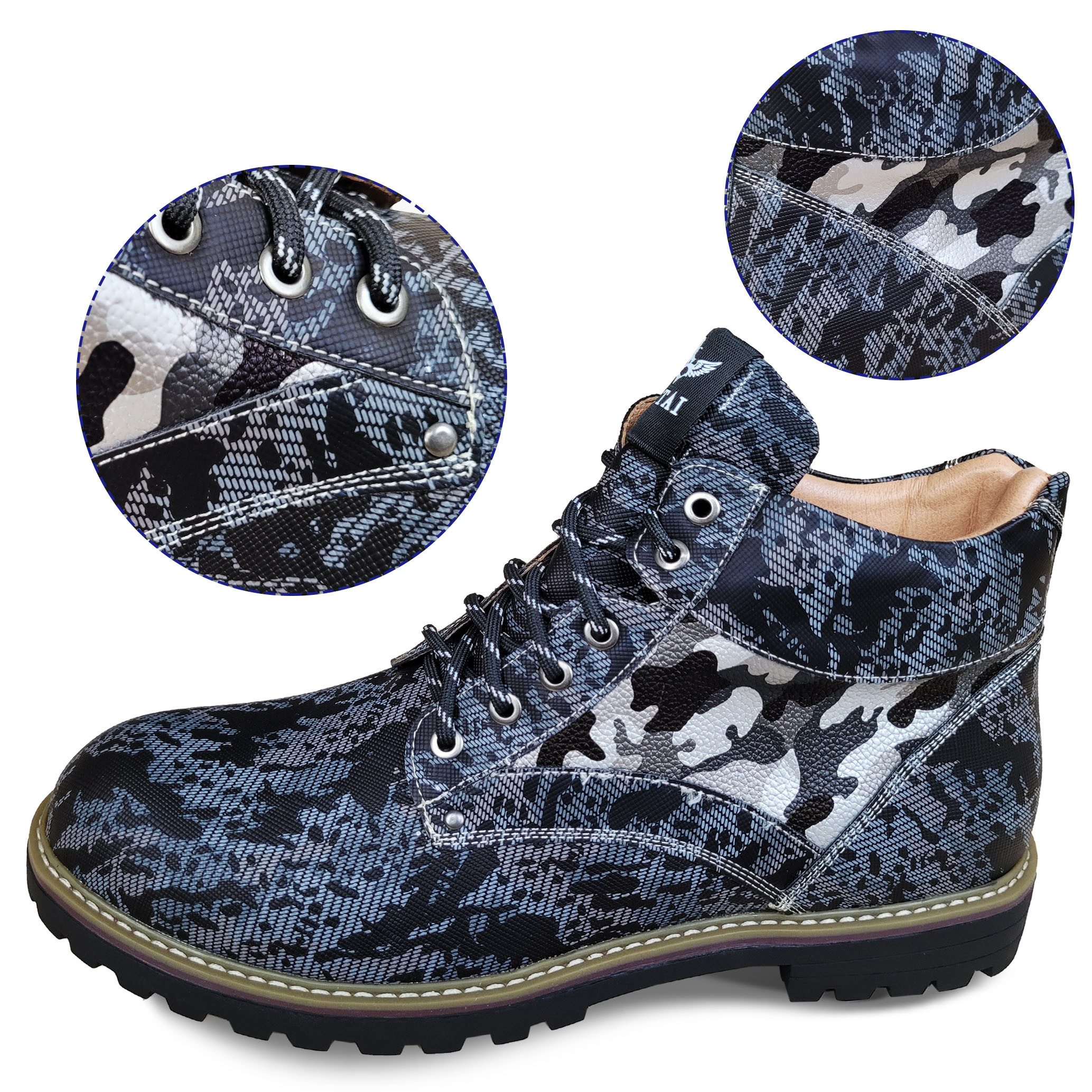 GOLDEN GOLDEN Winterstiefel Herren Schnürung Lässige Herrenstiefel Winterstiefel