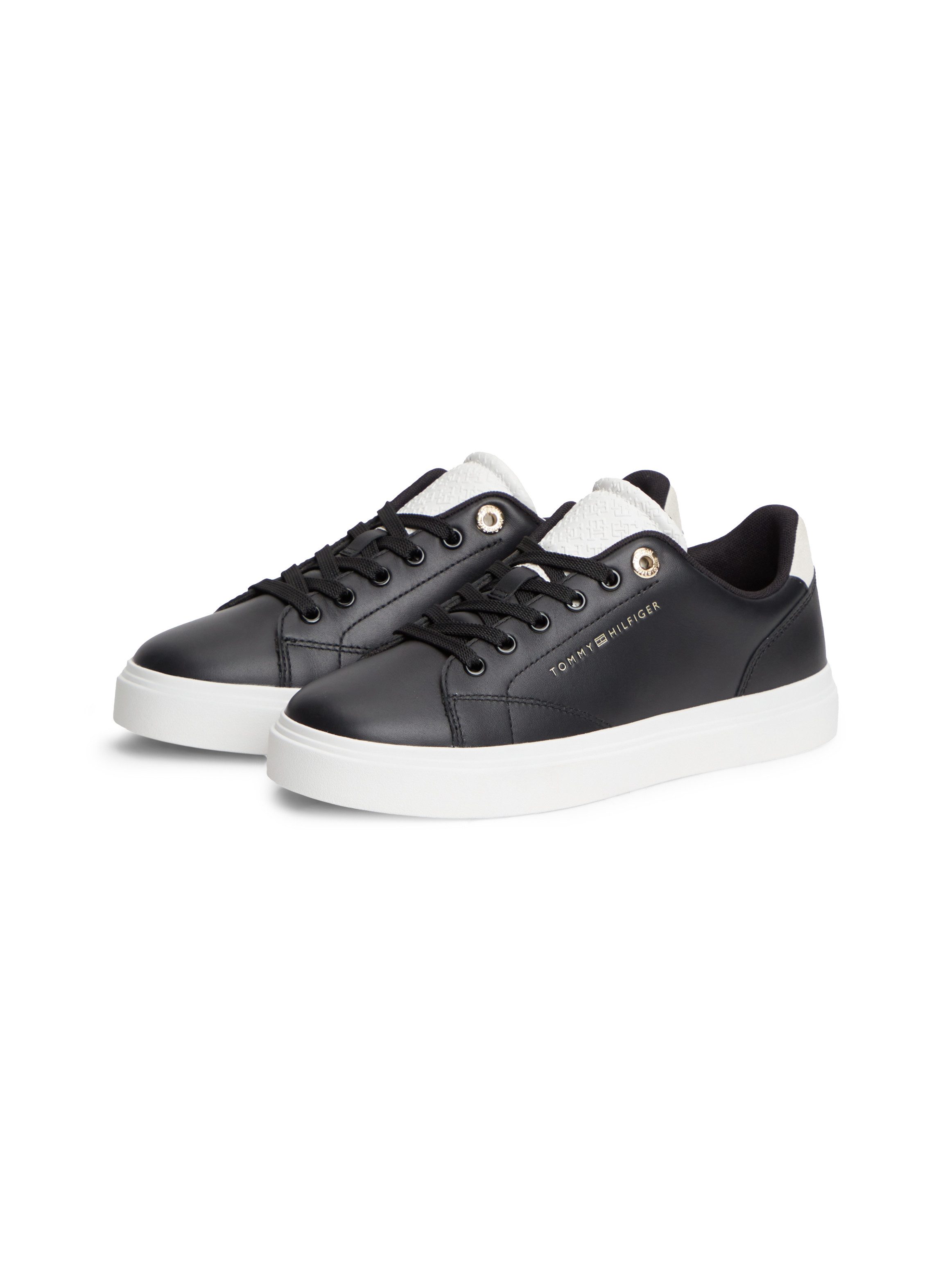 Tommy Hilfiger TH FEMININE CUPSOLE MONOGRAM Plateausneaker Freizeitschuh, Halbschuh, Schnürer, Logoprägung an der Schuhzunge