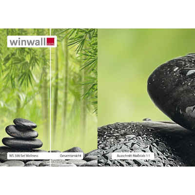 winwall Duschrückwand Duschrückwände ALU-Verbundplatte Dekor: Steine, (1-tlg), Wandverkleidung aus Alu