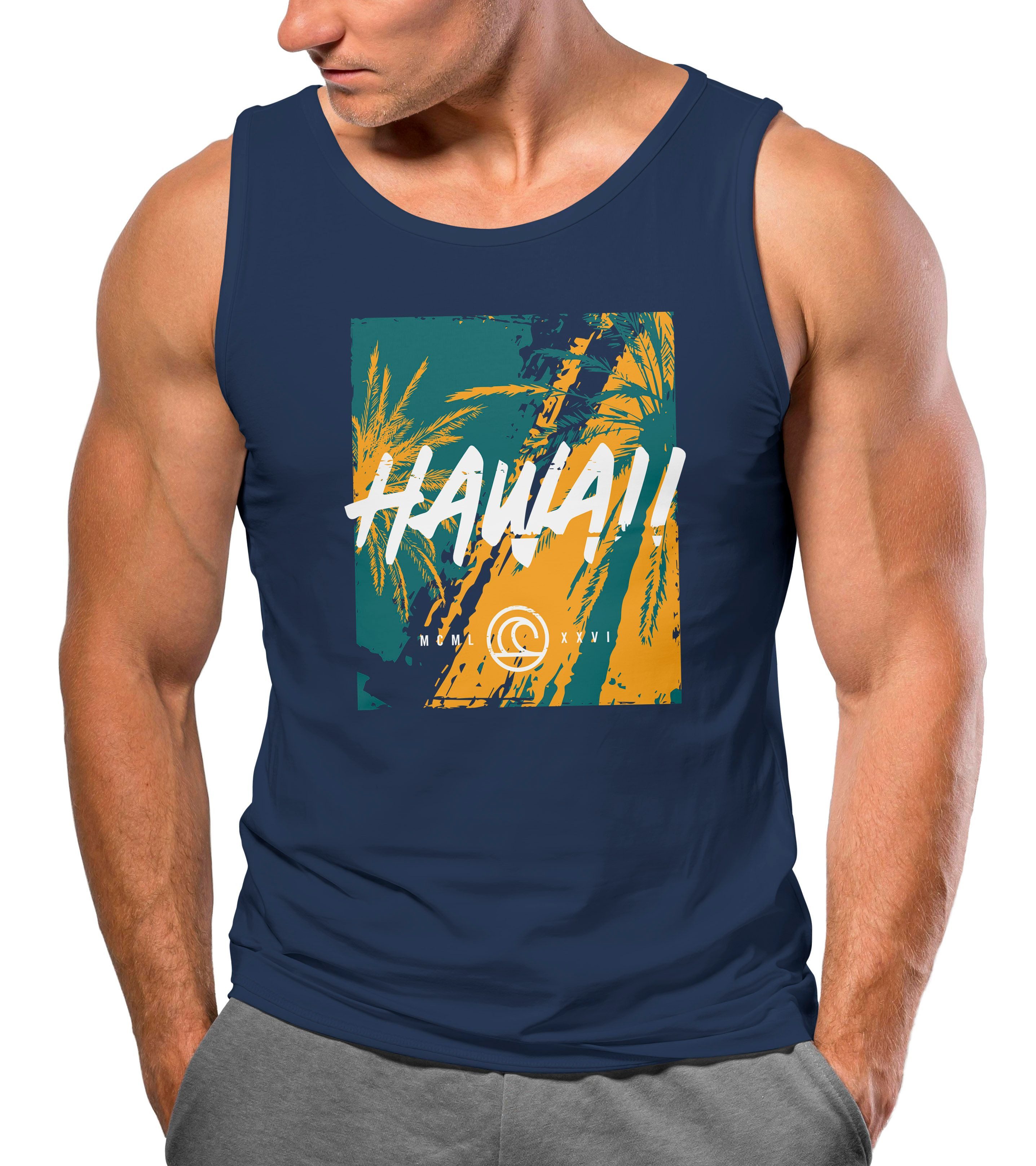 Neverless Tanktop Herren Tank-Top Hawaii Surfing günstig online kaufen