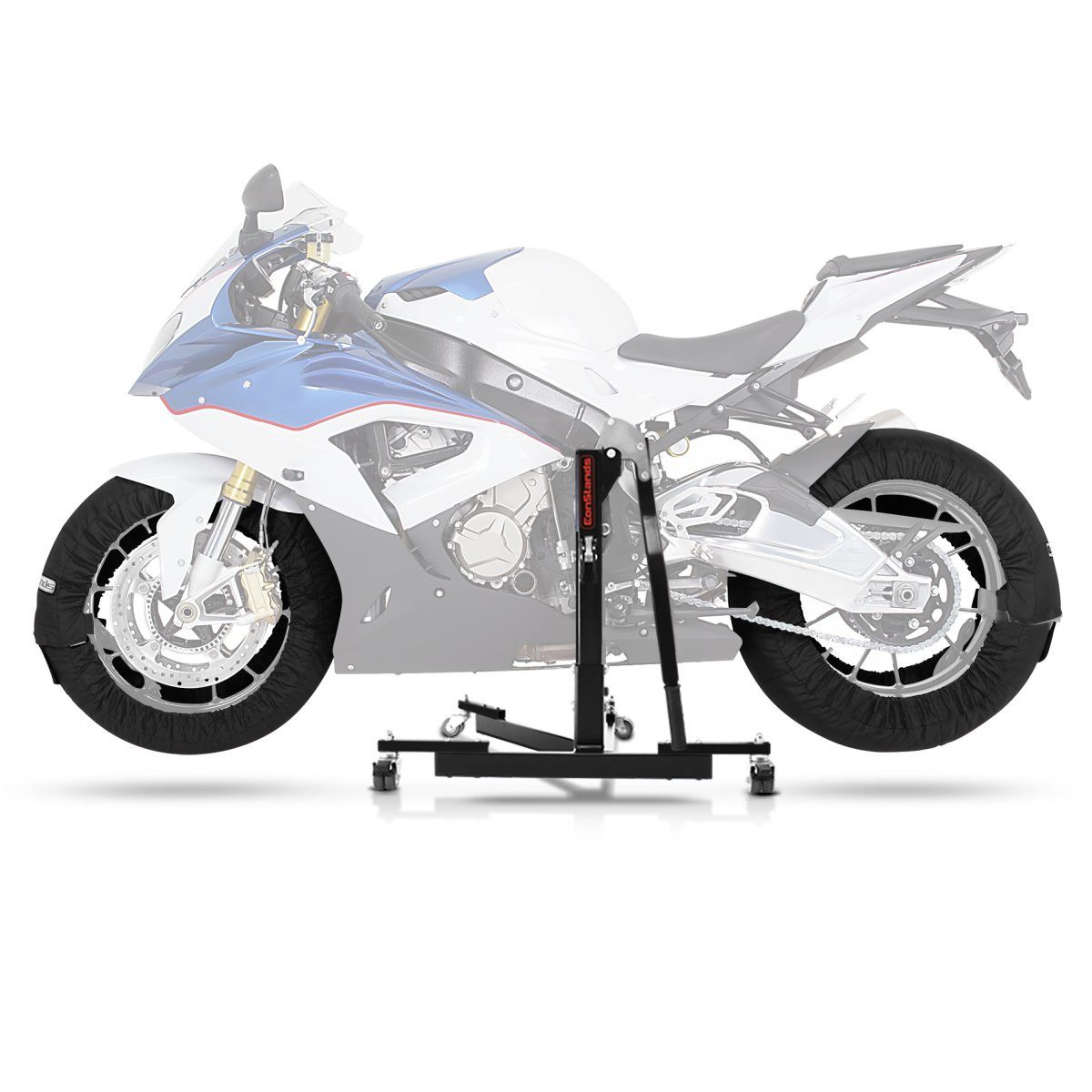 ConStands Motorradheber Zentralständer für Suzuki GSX-R 750 06-07 Power Evo + Reifenwärmer