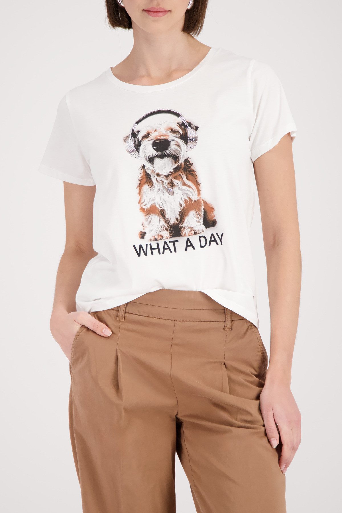 Monari T-Shirt Shirt Hund Regular fit mit Hundeprint