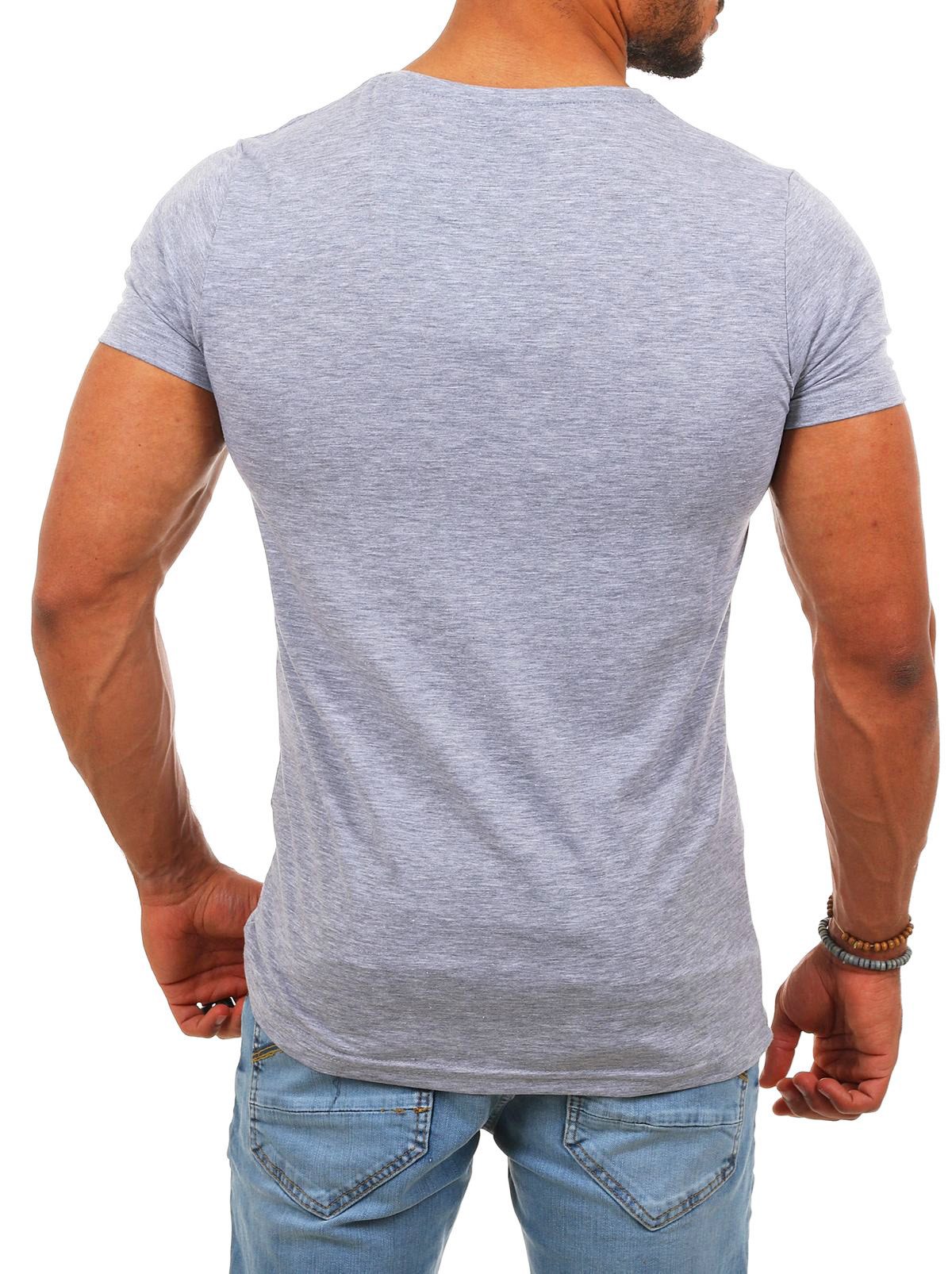 Young & Rich T-Shirt Herren Uni Basic rundhals Ausschnitt Unterziehshirt 1701 Rundhalsauschnitt unifarben kurzarm regular fit