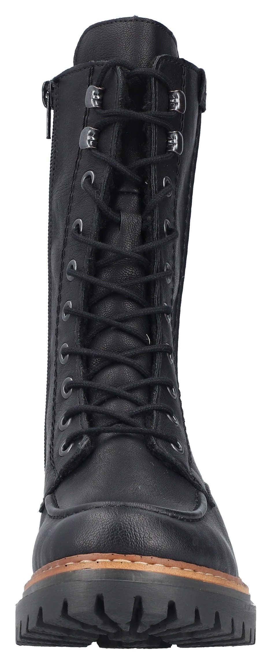 Rieker Winterstiefelette, Blockabsatz, Schnürstiefelette, Schnürboots mit Warmfiutter