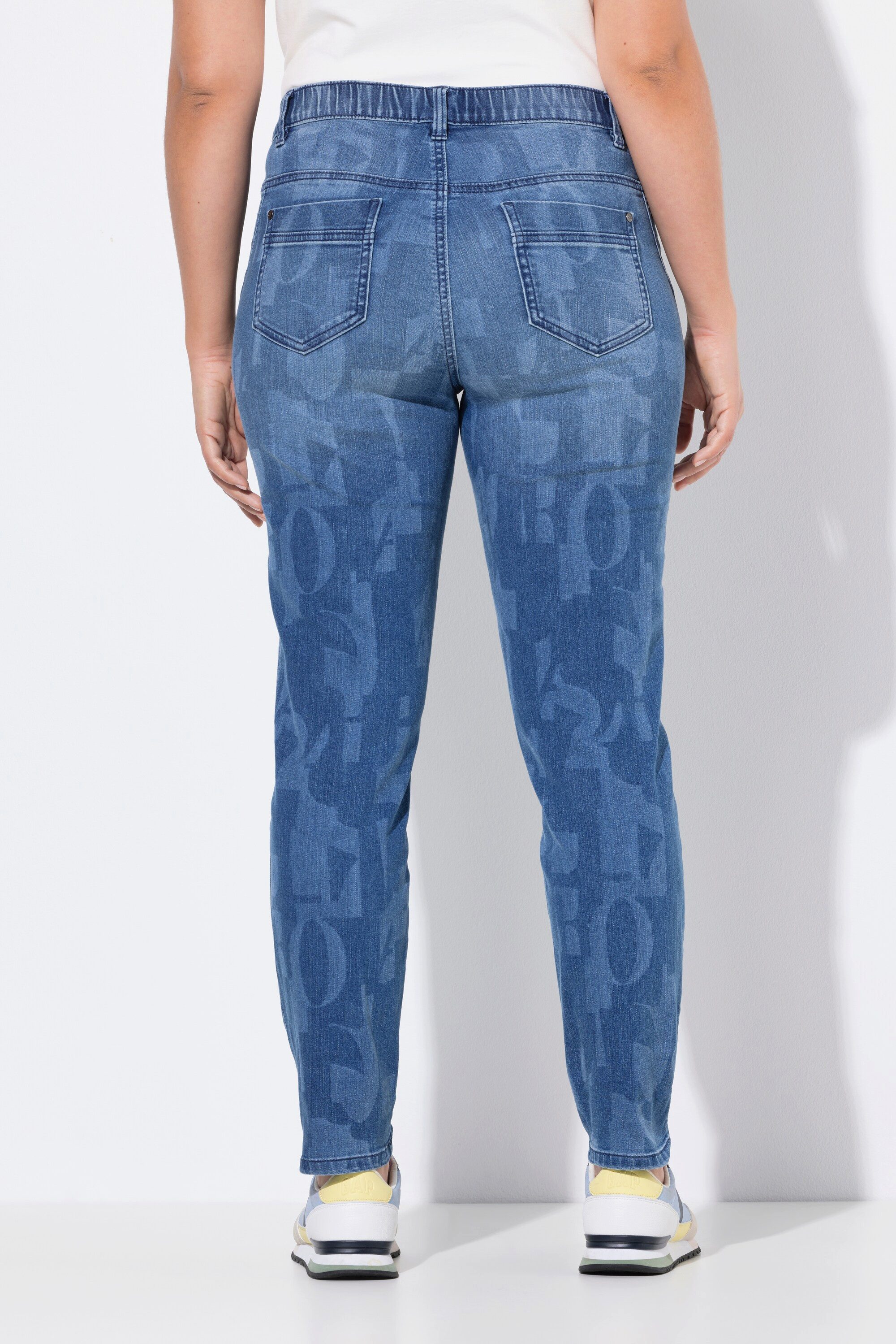 Laurasøn Röhrenjeans Slim-Jeans Laserdruck 5-Pocket