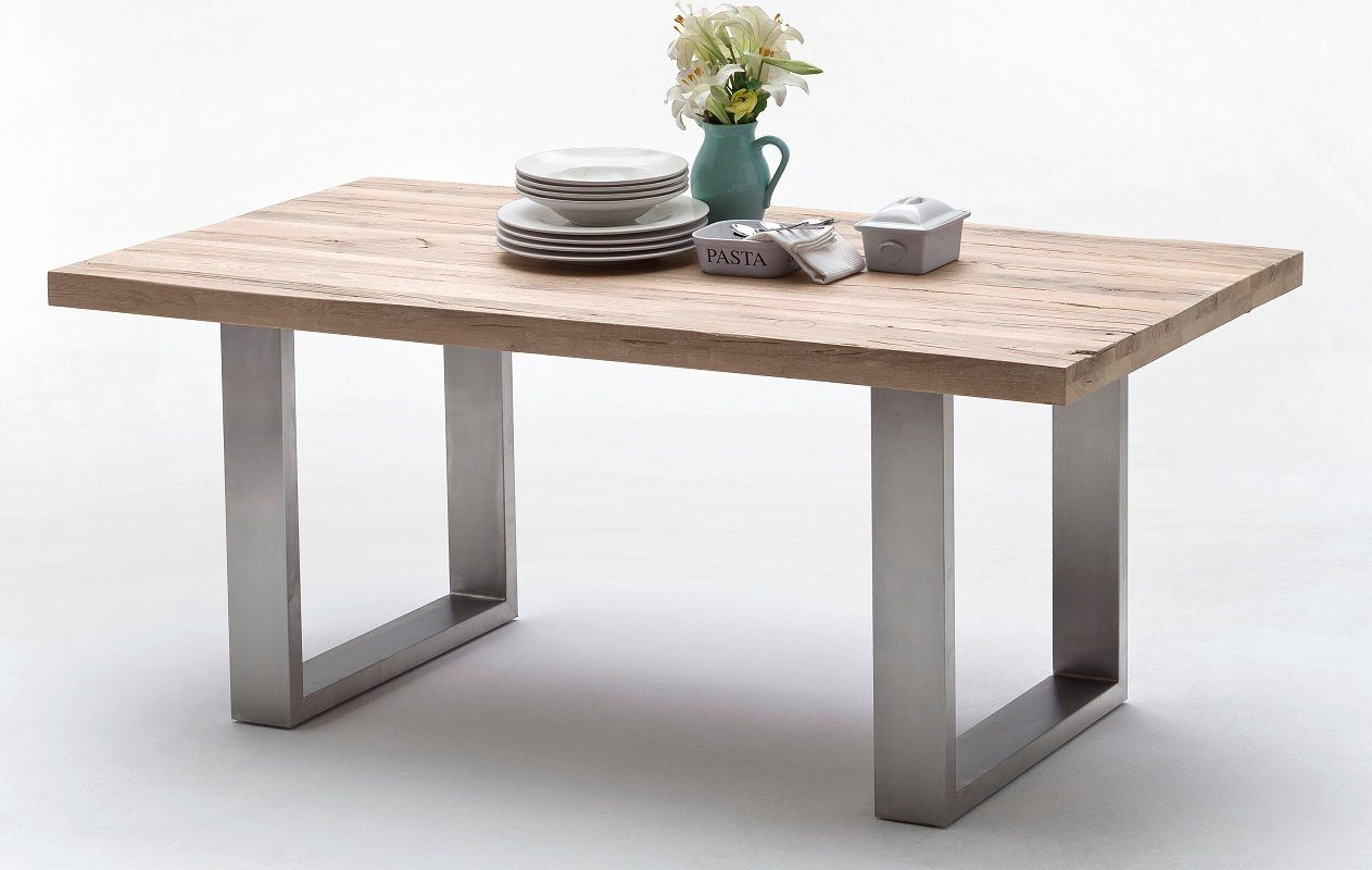 MCA furniture Esstisch Esstisch Kufentisch Castello, Wildeiche massiv, 180 x 100 cm (No-Set)