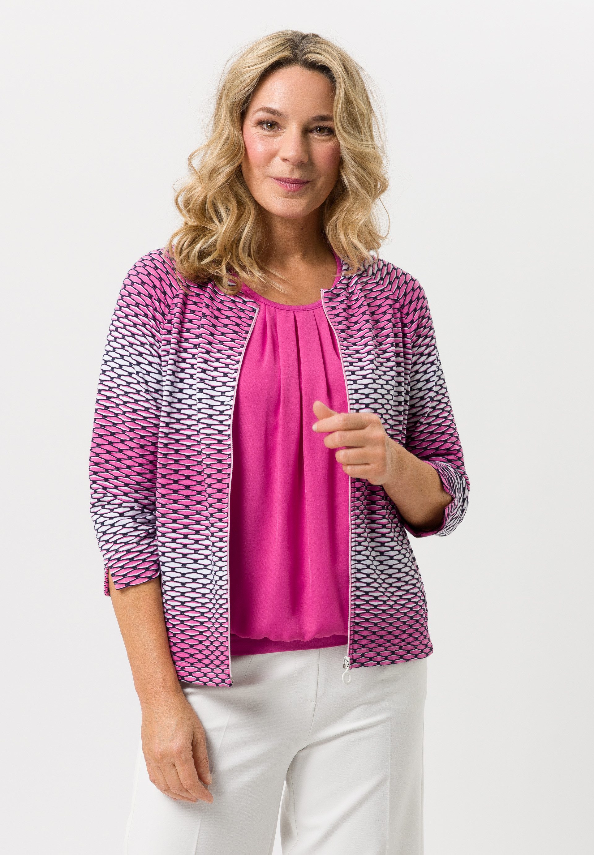 Kurzjacke mit Jacquard-Muster
