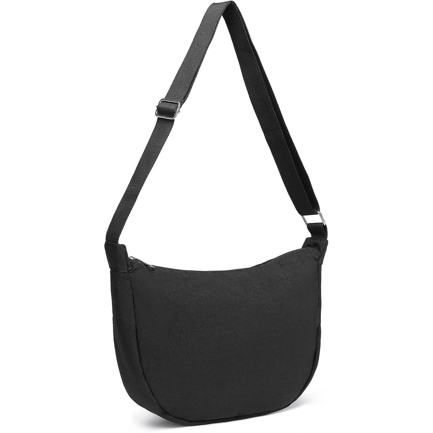 Umhängetasche Damen Halbmond Crossbody Schultertasche Nylon wasserdicht