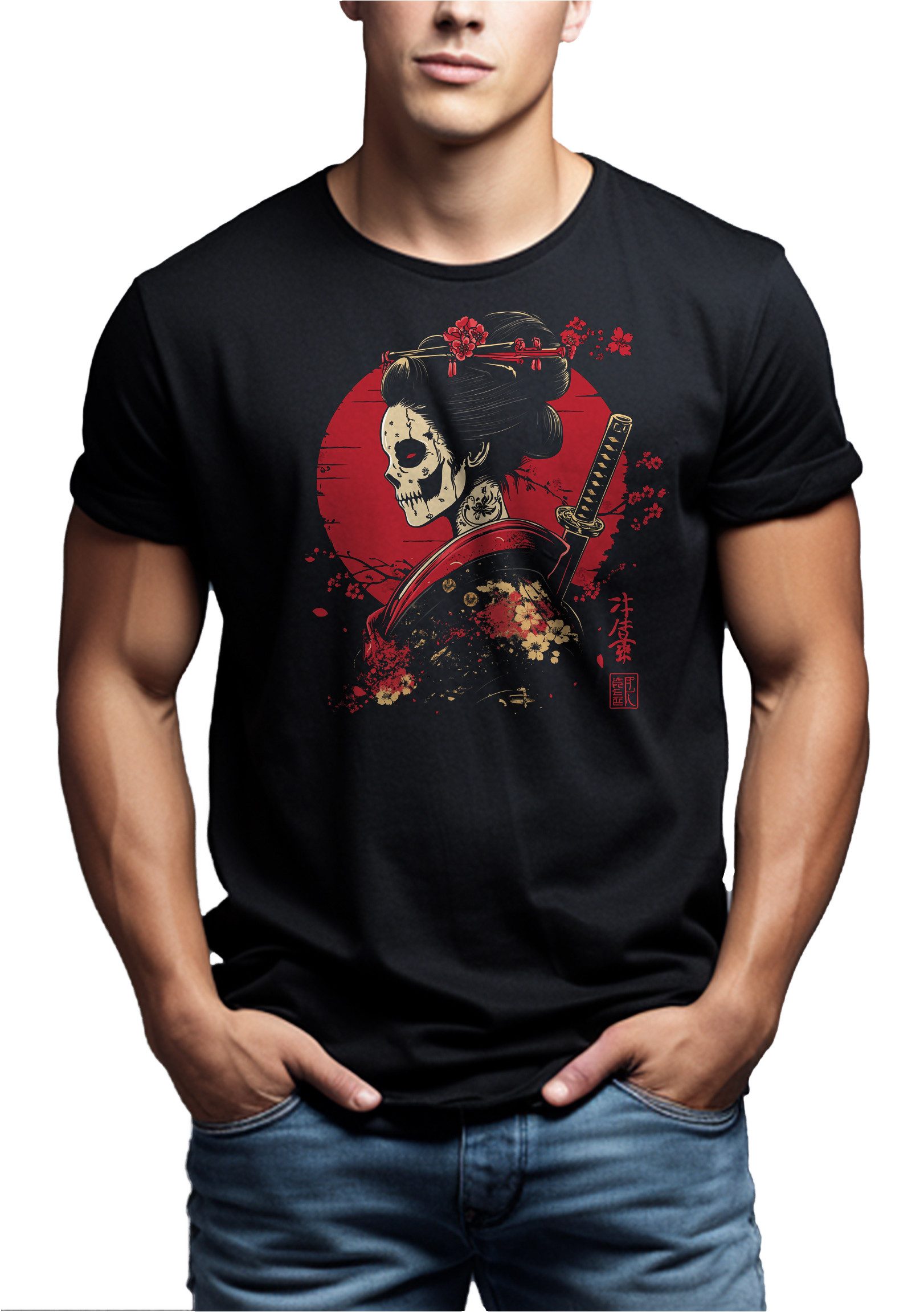 MAKAYA Kurzarmshirt Japan Anime Shirt (Schwarz, S, M, L, XL, XXL, 3XL, 4XL, günstig online kaufen