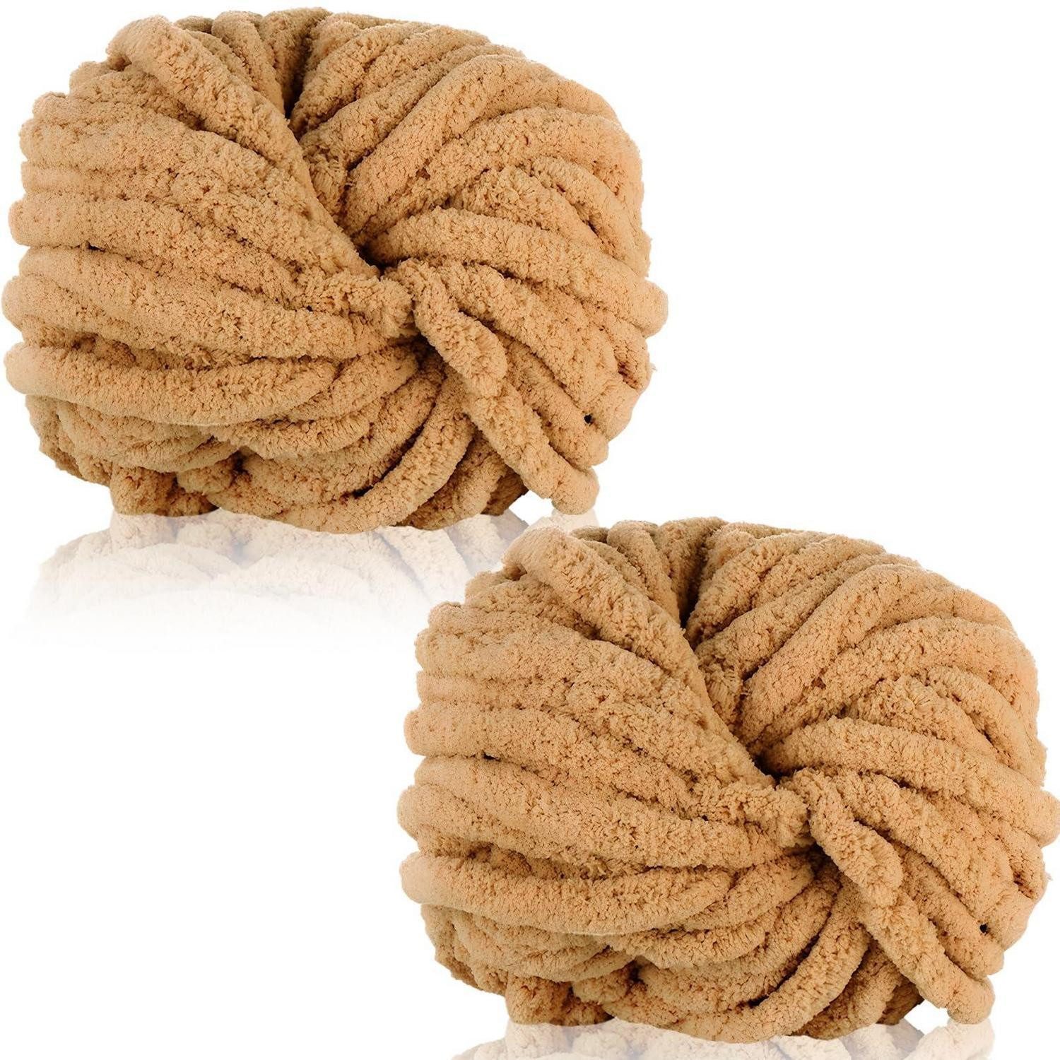 LuxusKollektion Super dickes Chenille Garn für Handstricken Häkelwolle