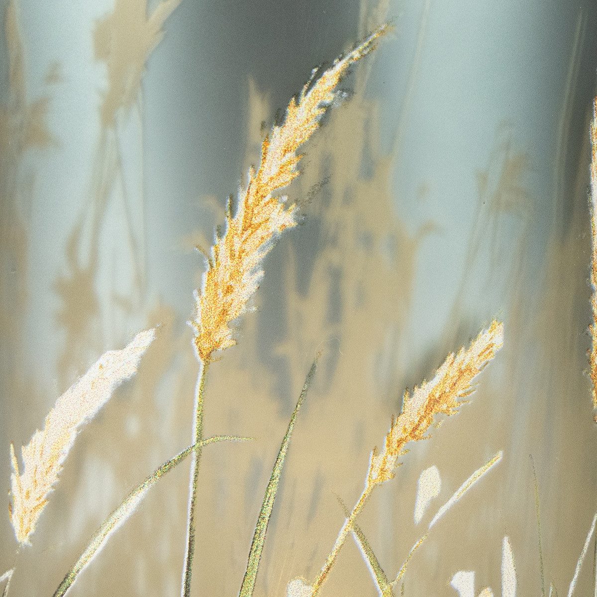 Florists Products Windlicht Stimmungsvolles Glaswindlicht mit filigranem Gräserdesign für, 2 Stück