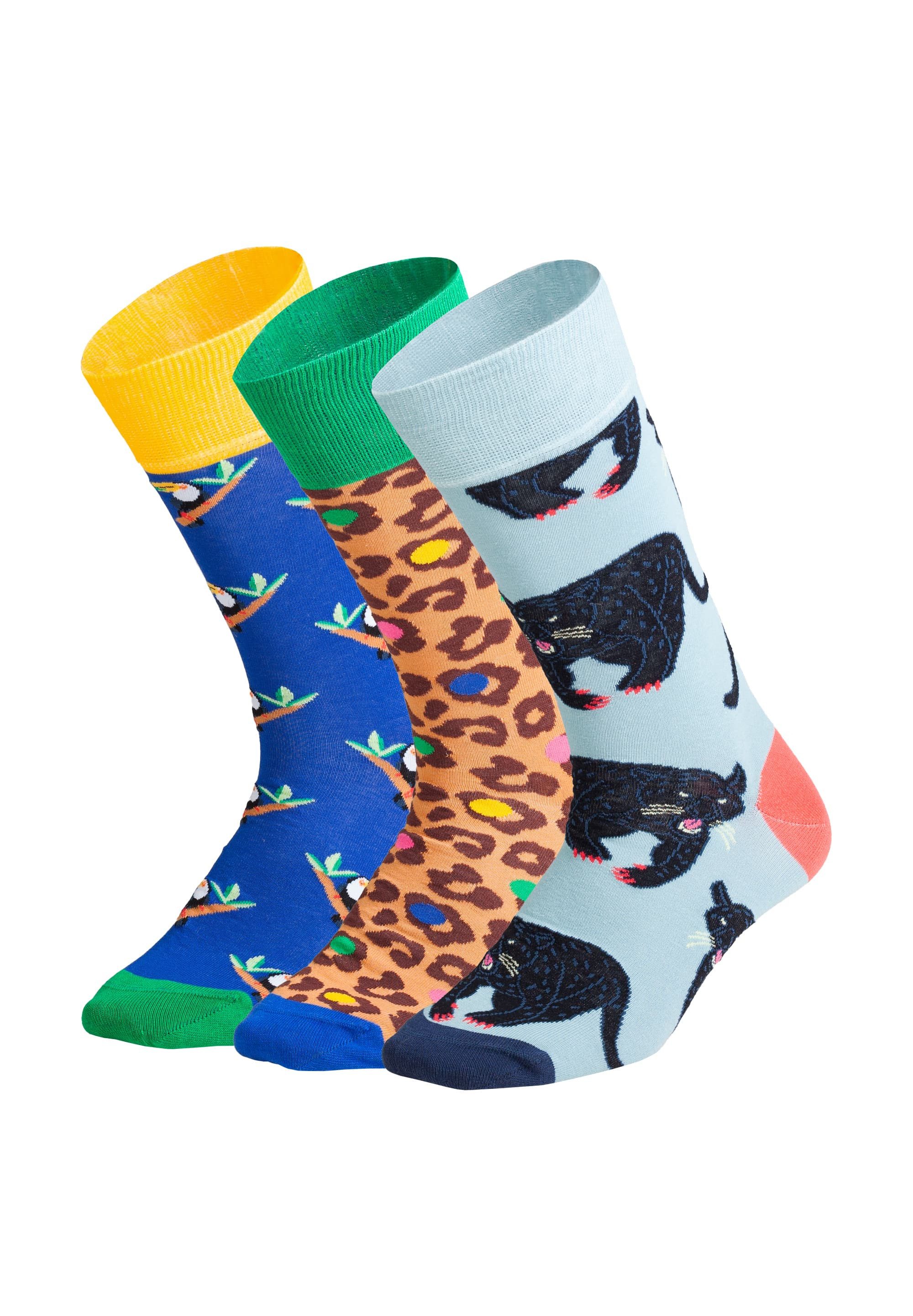 DillySocks Basicsocken Exotic Trio (3er Box) Aus Baumwolle & recyceltem Polyamid