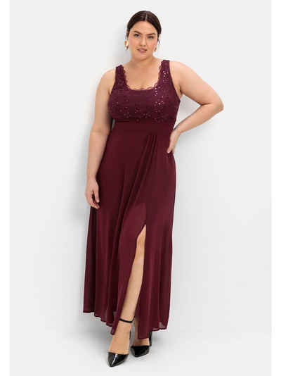 Sheego Abendkleid Große Größen mit floraler Spitze