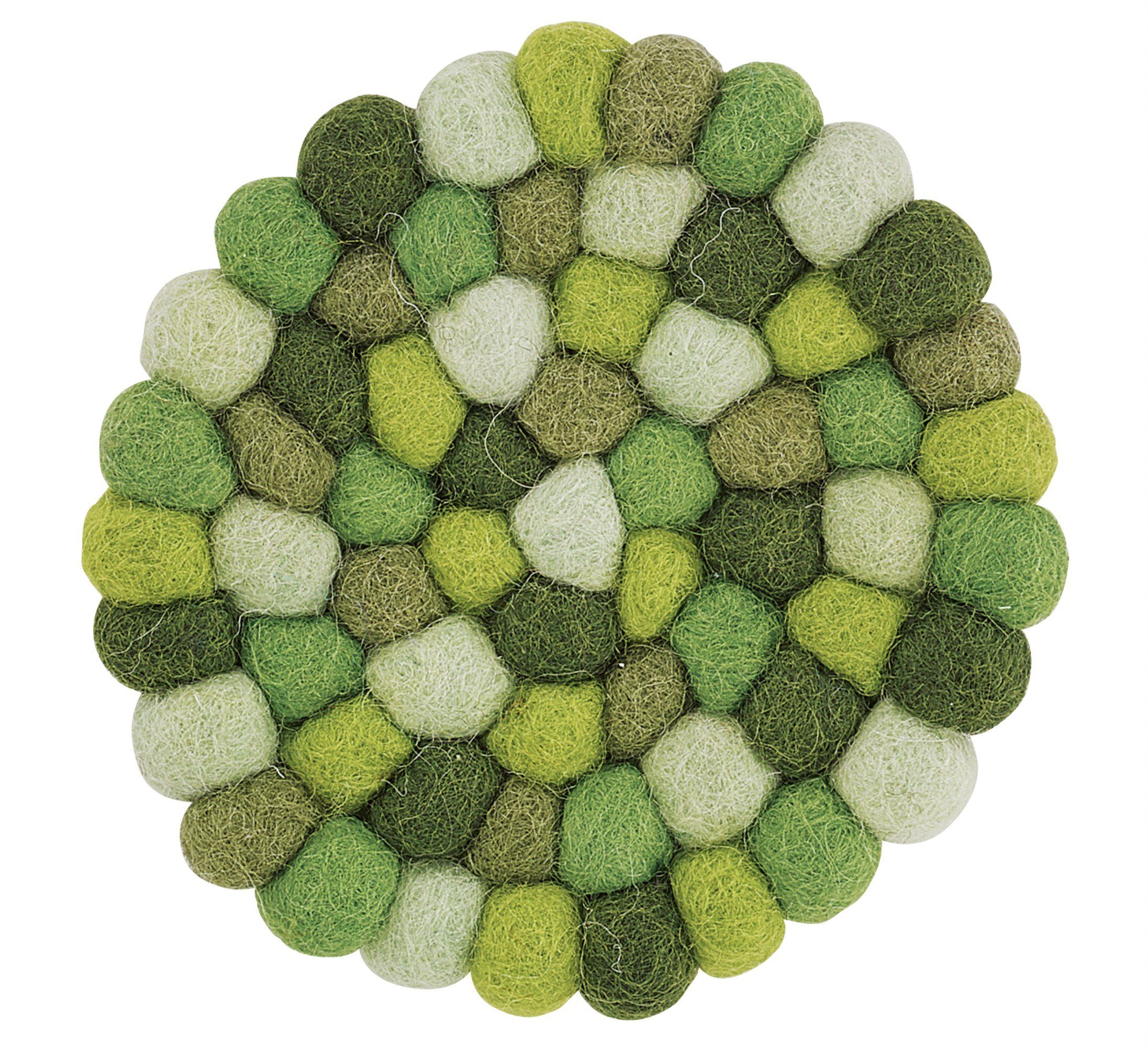 Cilio Getränkeuntersetzer Untersetzer Glasuntersetzer Schafwolle Filz Ø10 cilio LANA VERDE rund