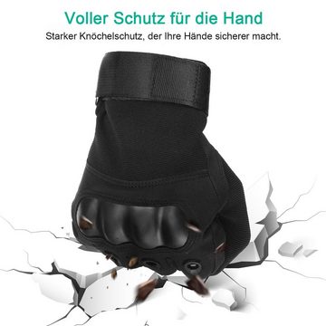 Housmile Multisporthandschuhe Taktische Handschuhe, Motorrad Handschuhe Mit hartem Knöchelschutz