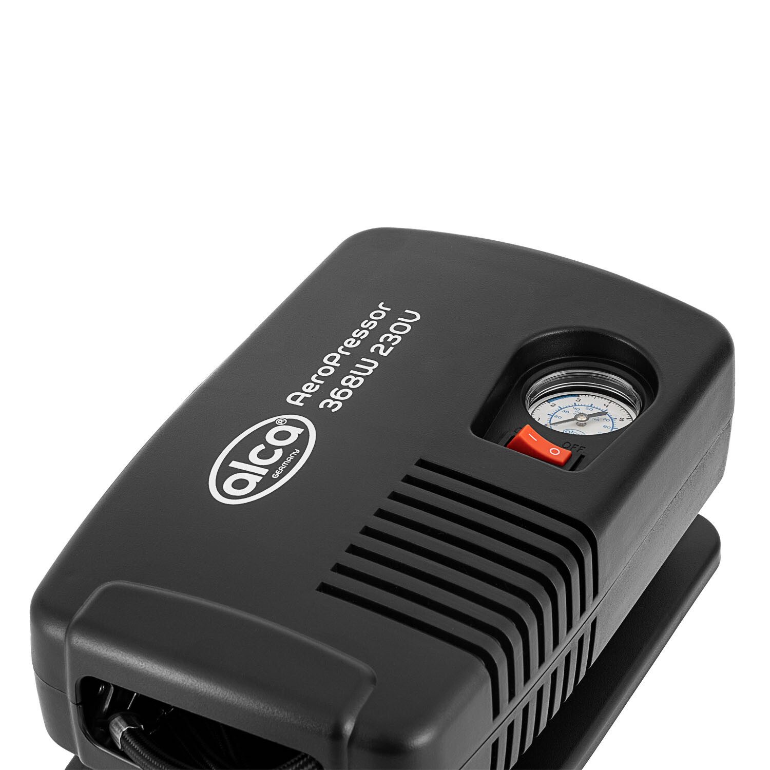 alca Kompressor Kompressor Auto & Fahrrad elekt. Luftpumpe 230V Luftkompressor 8,6 bar, 368 W, max. 7 bar, 1-tlg. – Bild 2 von 5