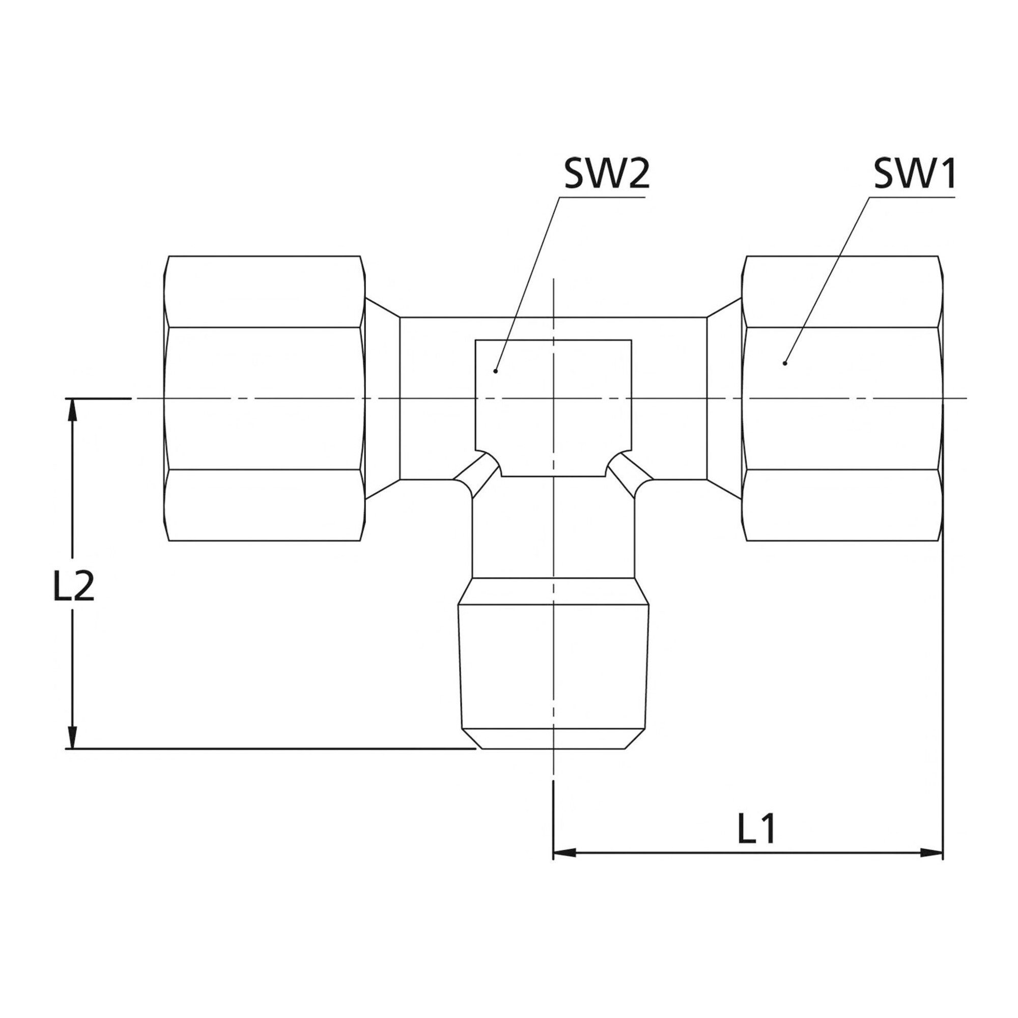 RIEGLER Heizgerät Riegler T-Einschraubverschraubung, R 1/4 a., Rohr-Außen-Ã˜ 8, Stahl ve