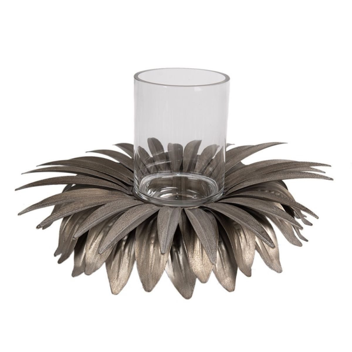 Clayre & Eef Windlicht Windlicht Настольные лампы Blume Metall Botanisch Rund 40 cm, Botanisch