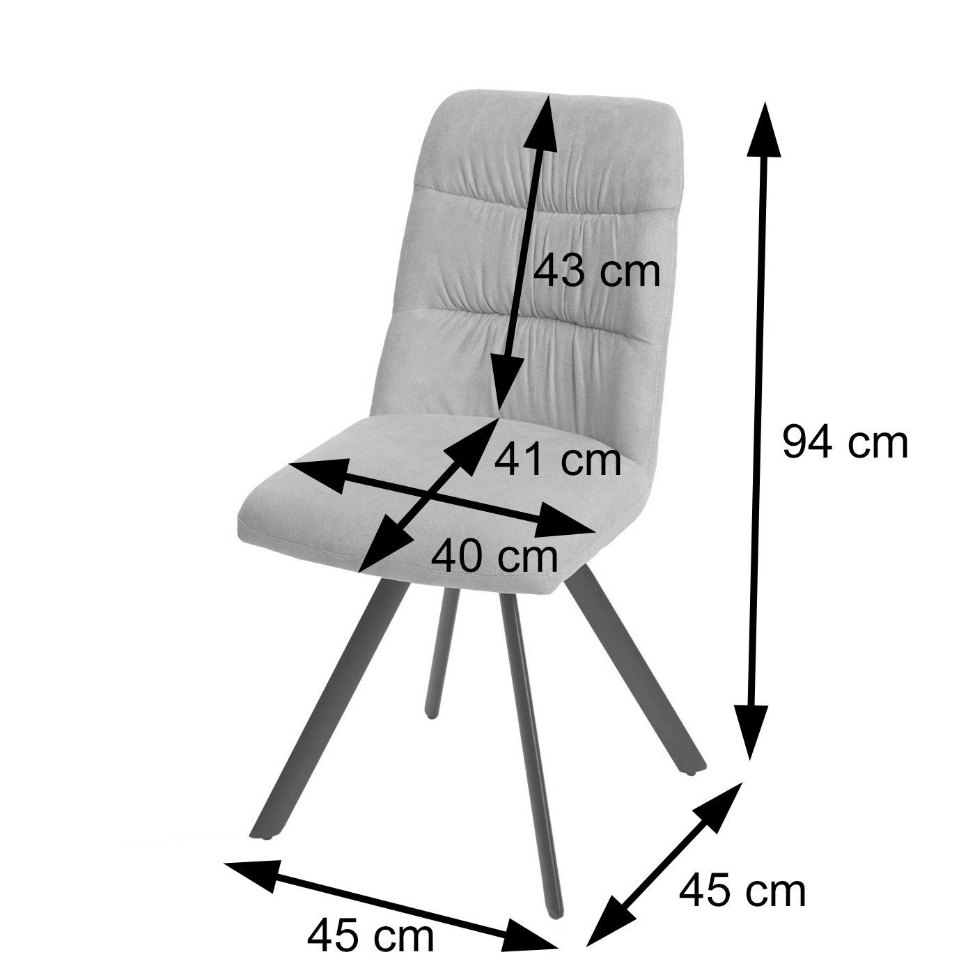 MCW rosa | MCW-J69 rosa Esszimmerstuhl St), 2 Auto-Position (Set,