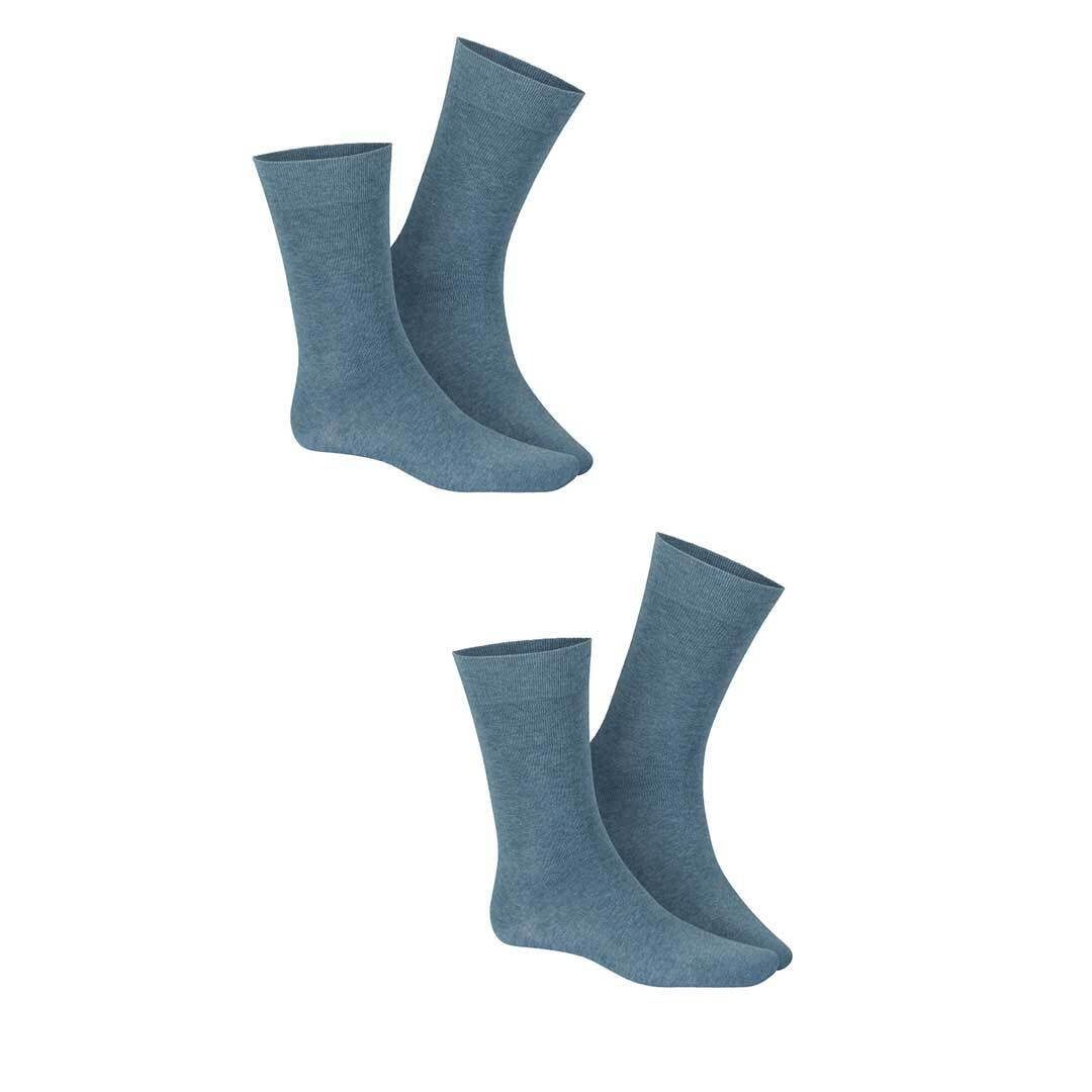 Basicsocken Socken (2-Paar) ONLY Klassische im 2-PACK 0667 Jeans-mel. Doppelpack Herren Hudson