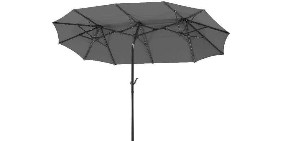 Schneider Balkonschirme Salerno 300 cmx 150 cm Anthrazit mit Knickfunktion günstig online kaufen