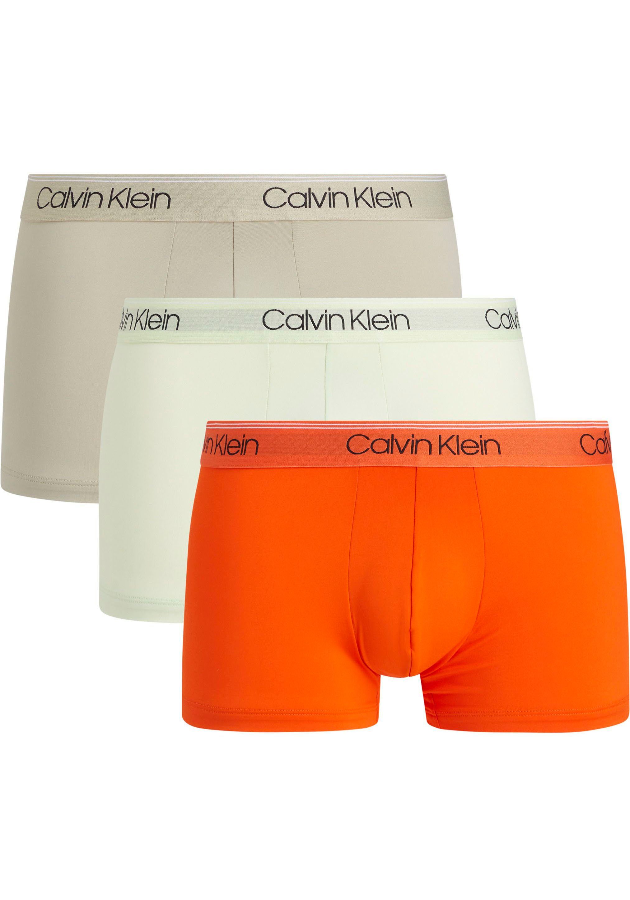 Calvin Klein Underwear Trunk LOW RISE TRUNK 3PK (Packung, 3er-Pack) mit Logo-Elastikbund