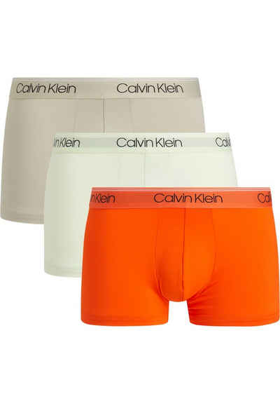 Calvin Klein Underwear Trunk LOW RISE TRUNK 3PK (Packung, 3er-Pack) mit Logo-Elastikbund