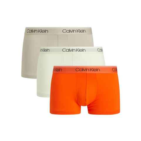 Calvin Klein Underwear Trunk LOW RISE TRUNK 3PK (Packung, 3er-Pack) mit Logo-Elastikbund