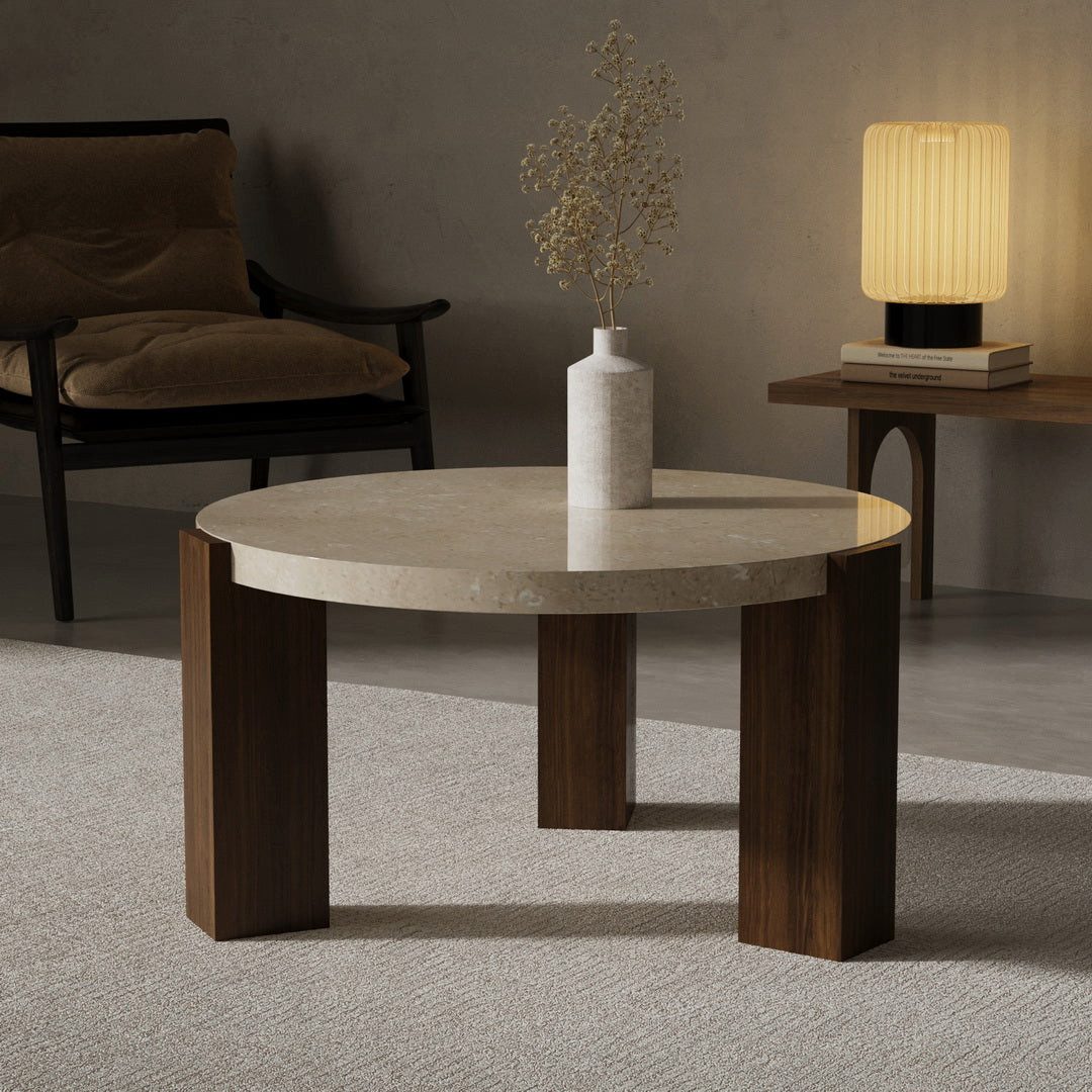 MAGNA Atelier Couchtisch Seoul Marmor Couchtisch, Einzigartige Marmorierung