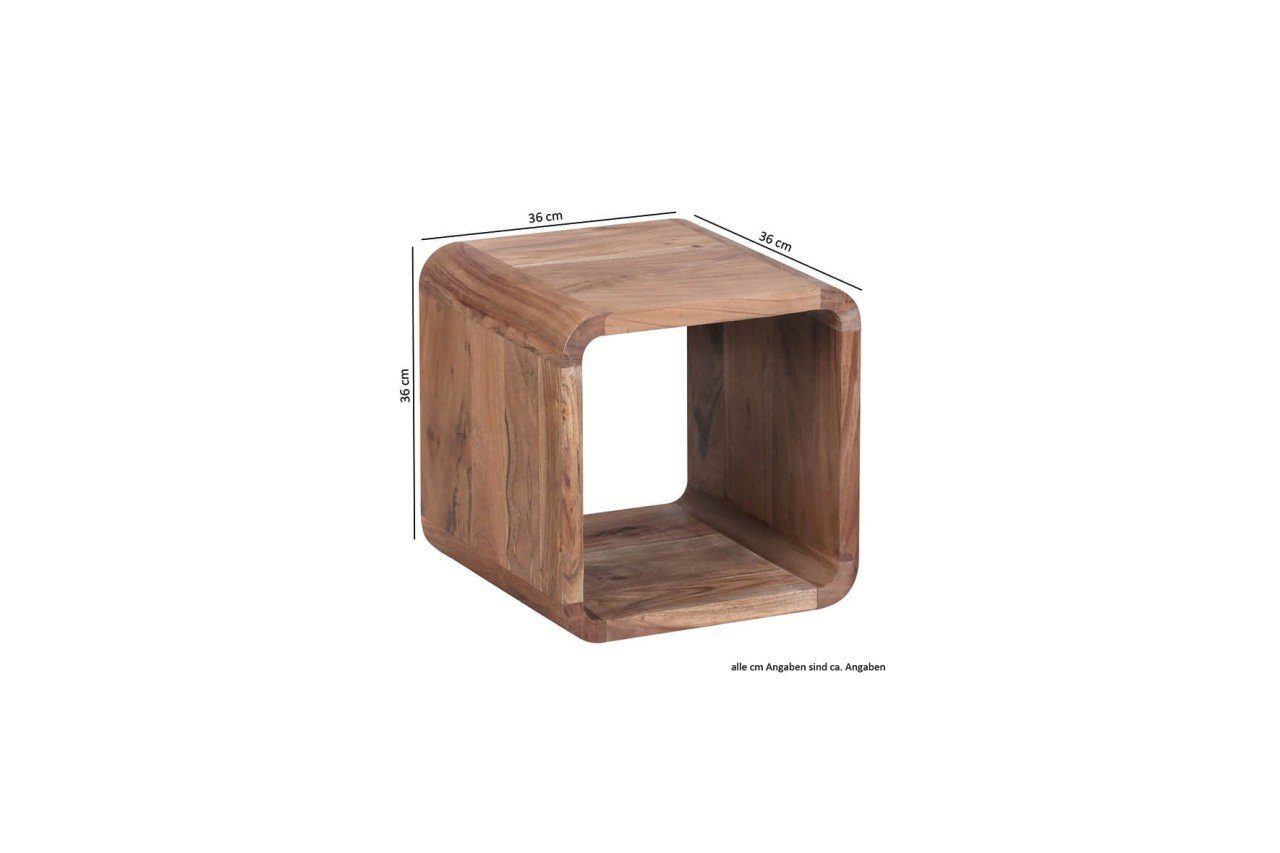 tinkaro Beistelltisch Holztisch 2er quadratisch Akazie BALO Set
