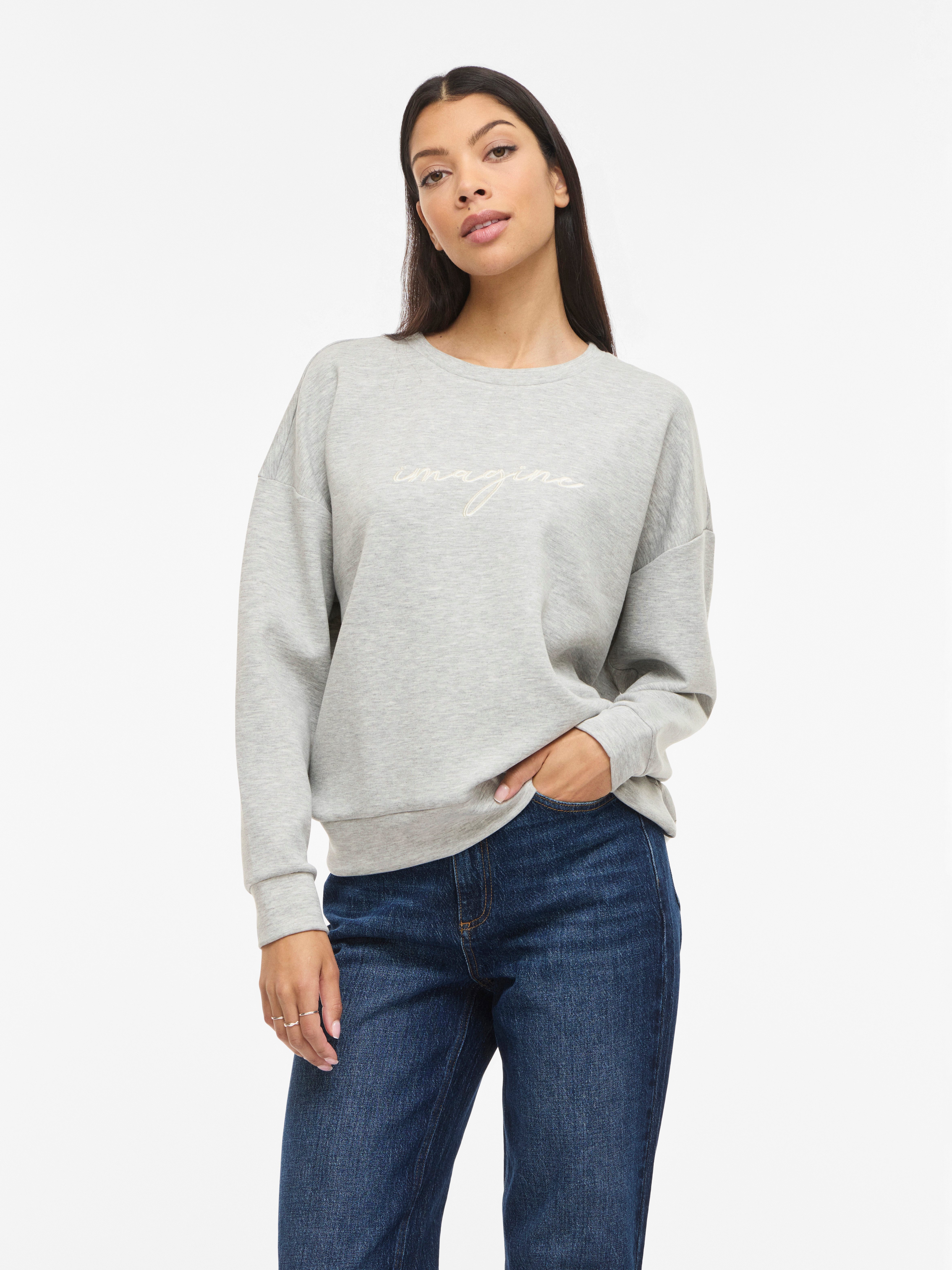 Vila Sweater VISIFFI IMAGINE O-NECK L/S TOP/PB günstig online kaufen
