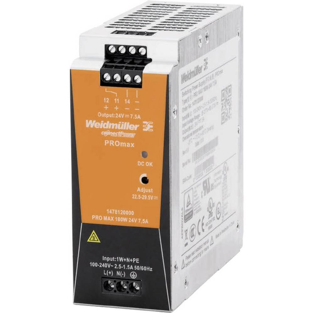 Weidmüller Schaltnetzgerät PROmax 1-phasig 1478130000 Hutschienen-Netzteil