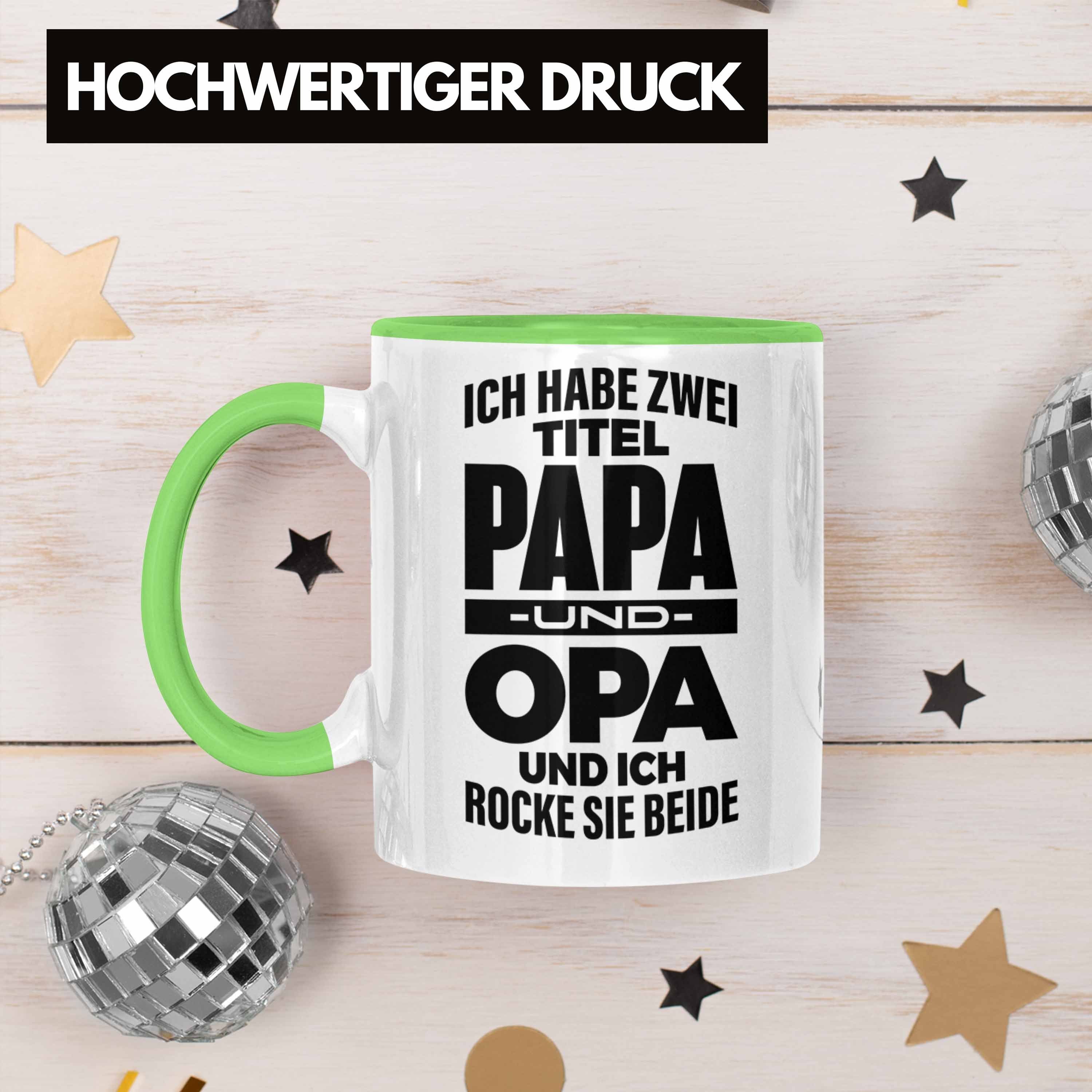 Trendation Tasse Opa Bester Geschenk Grün und Geburtstag Trendation Papa Tasse für - Opa Tasse Lustige Opa Weihnachten