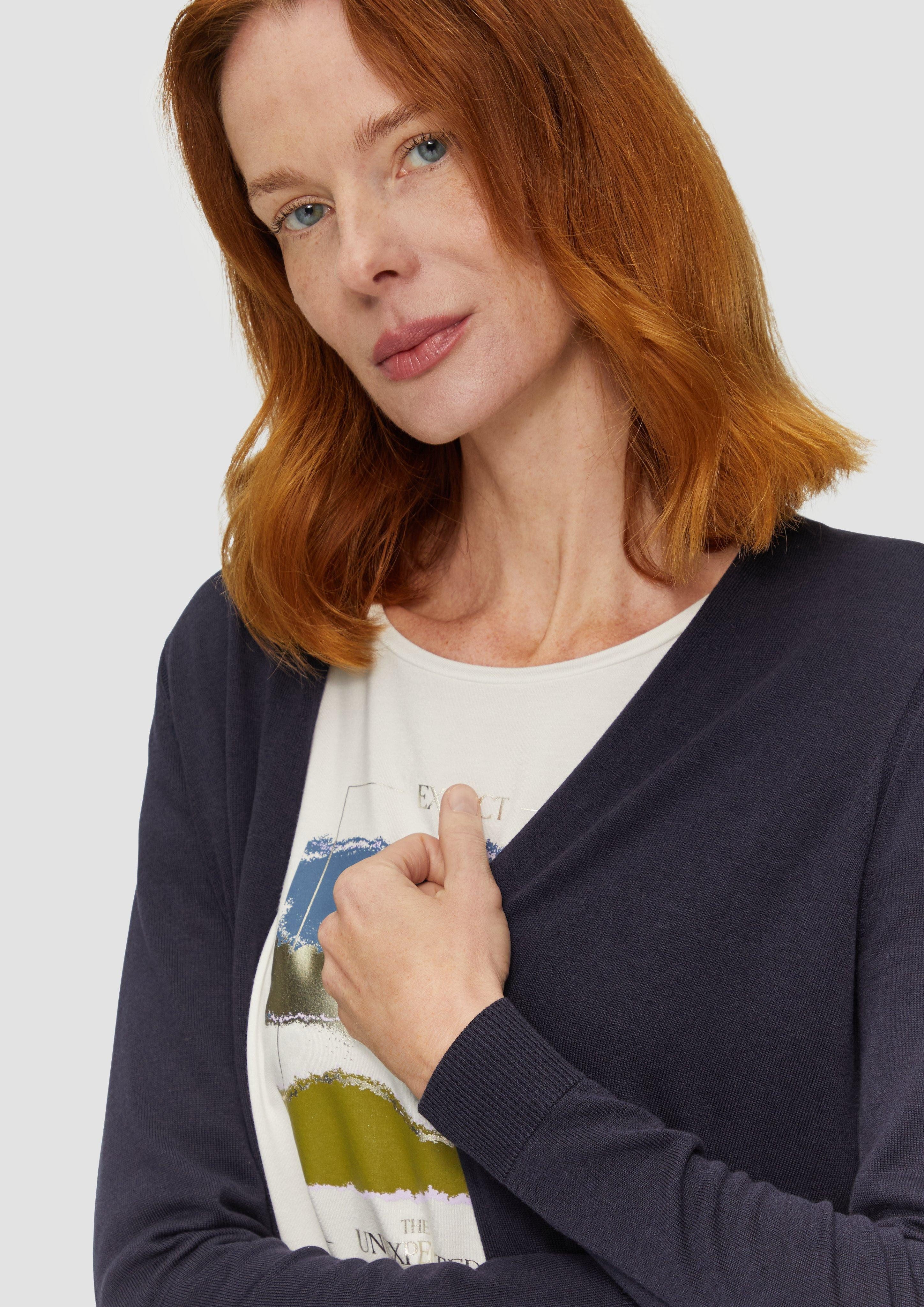 s.Oliver Strickjacke Feinstrick ohne Verschluss günstig online kaufen