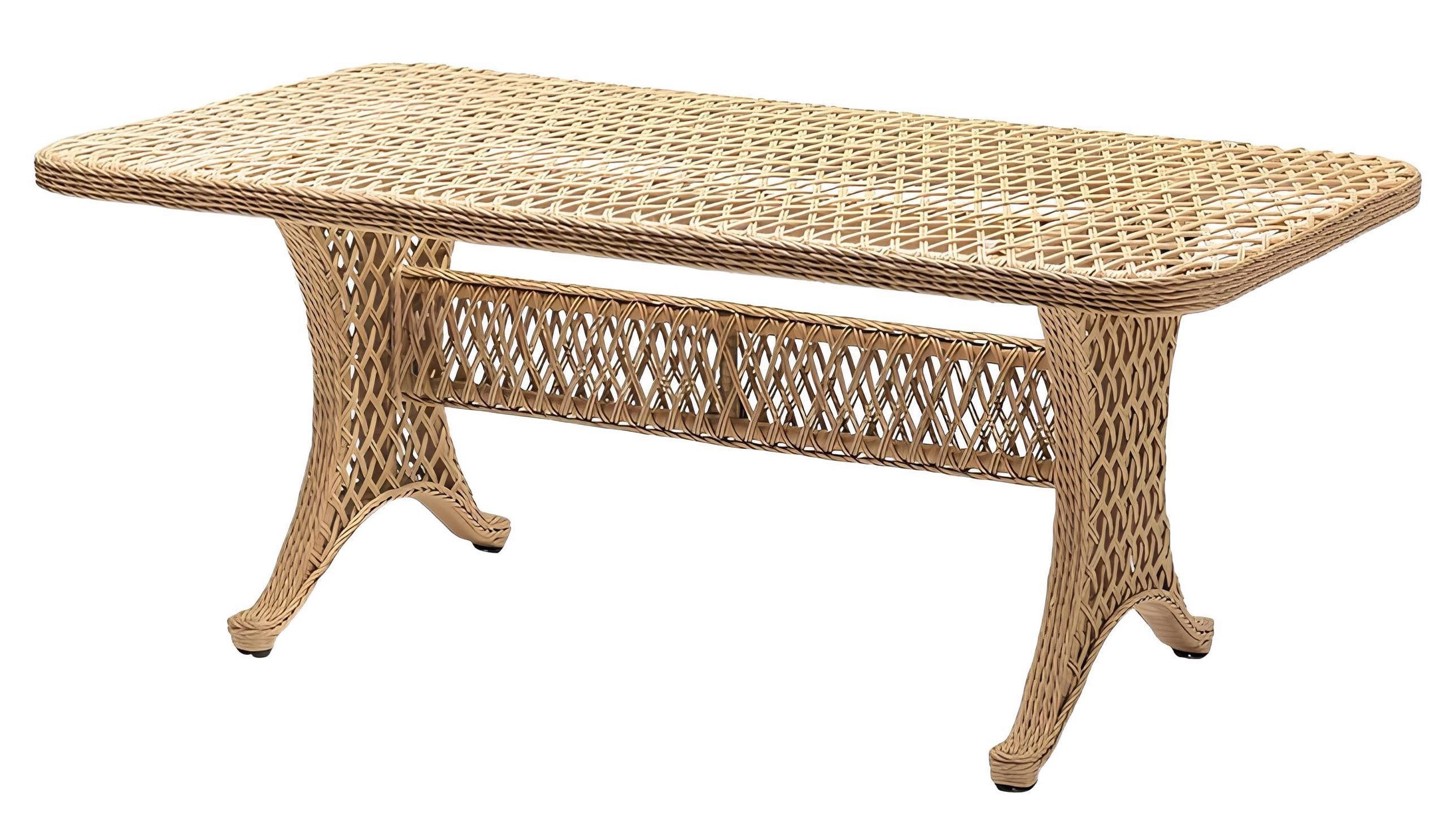 Xlmoebel Gartentisch Luxuriöser Rattan-Beistelltisch in modernem Beige-Design (Tisch), Hergestellt in Europa
