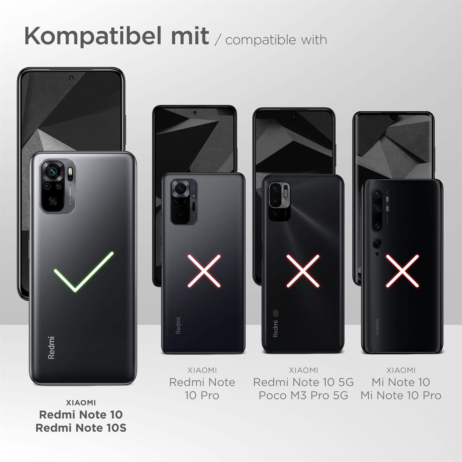 moex Handyhülle für Redmi Note 10 Hülle Glitzer Dünn Sparky Case Clear 6,43 Zoll, Silikon Schutzhülle Durchsichtig Design Glitzerhülle Cover Ultra Slim