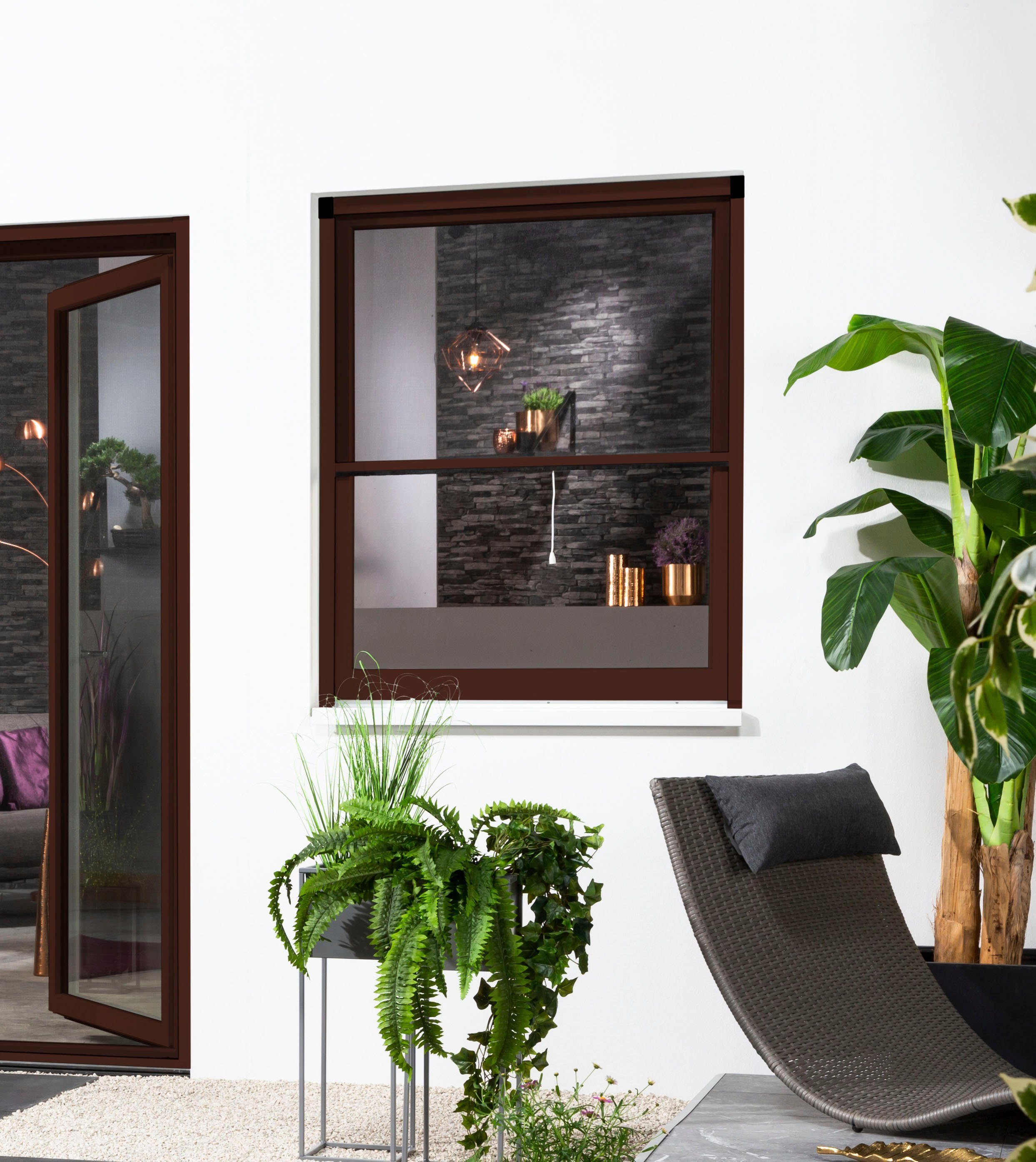 cm, Insektenschutz-Fensterrahmen 130x160 SMART, kürzbar hecht international