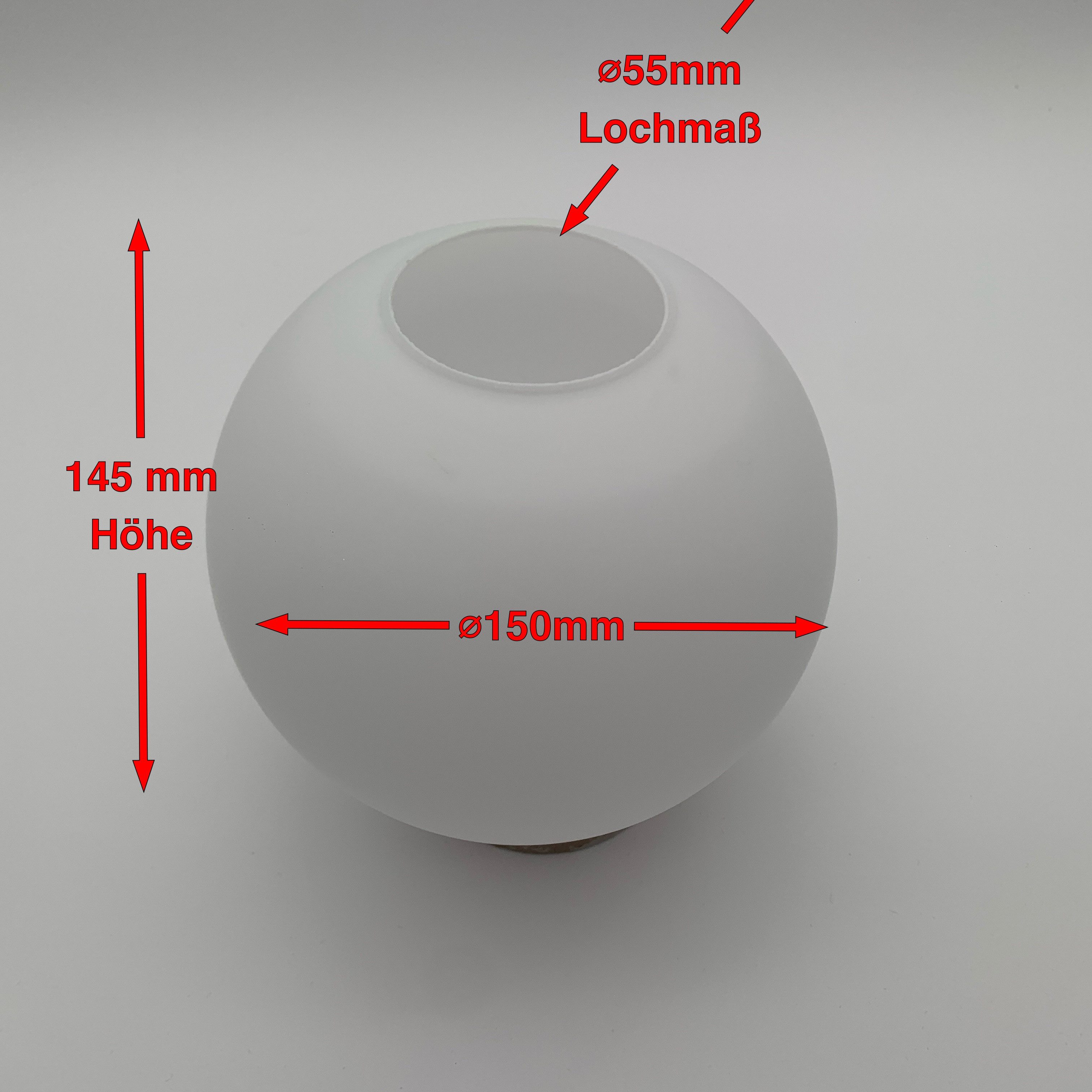 Home4Living Lampenschirm Kugelglas Lampenglas Ersatzglas weiß matt Leuchtenglas, Dekorativ