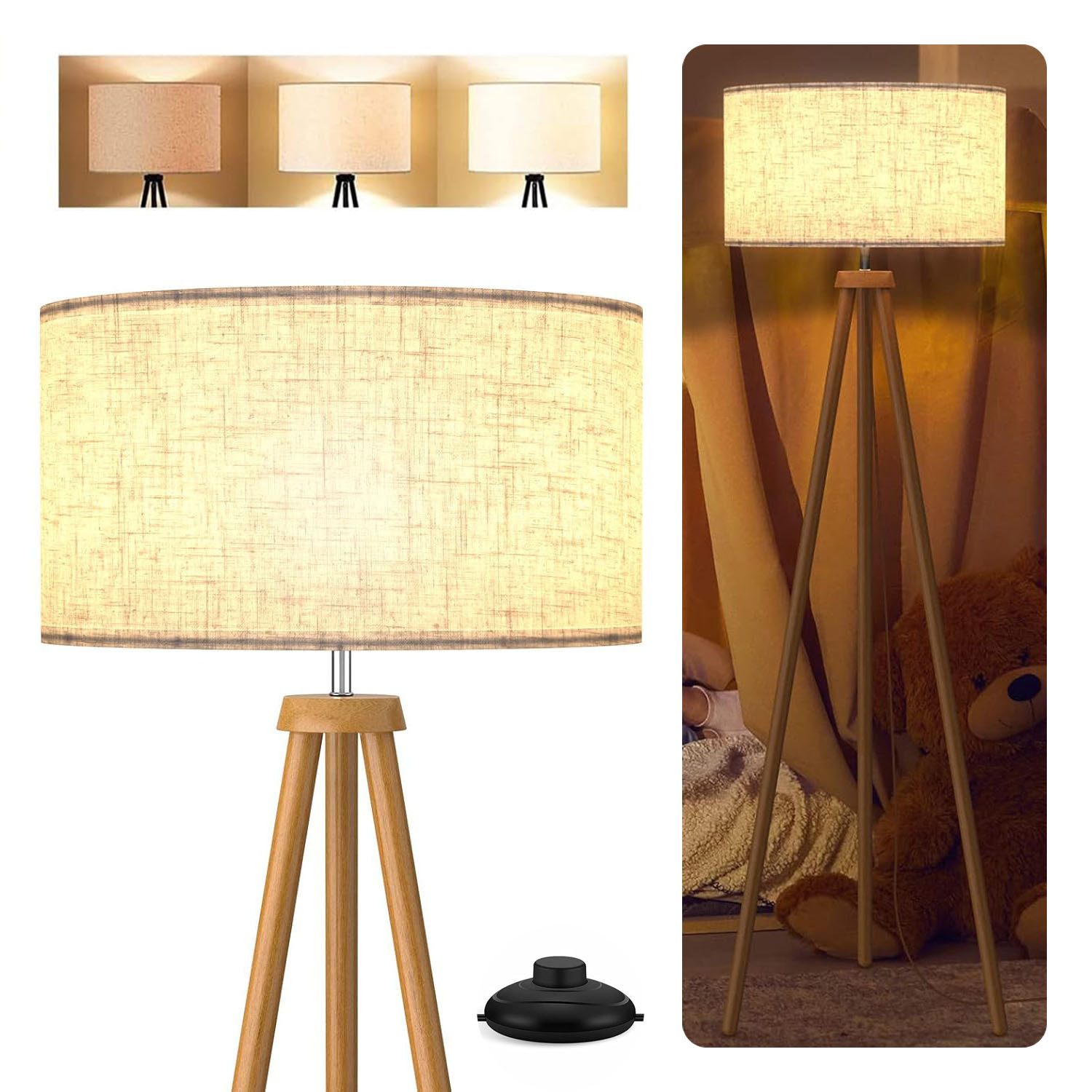 LMaxhome Stehlampe Stehlampe LED Dimmbar Dreibein günstig online kaufen