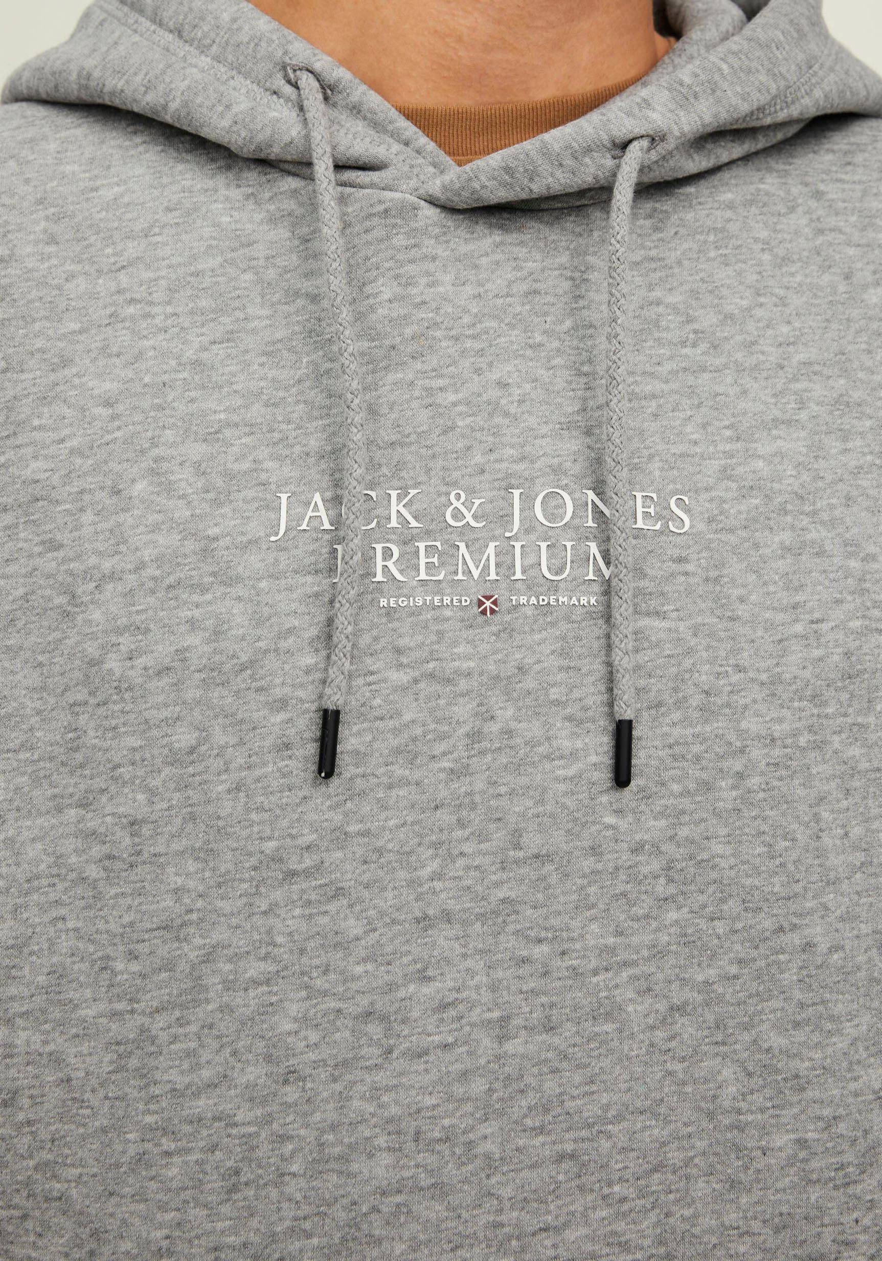Jack & Jones Kapuzensweatshirt SWEAT meliert hellgrau BLUARCHIE HOOD
