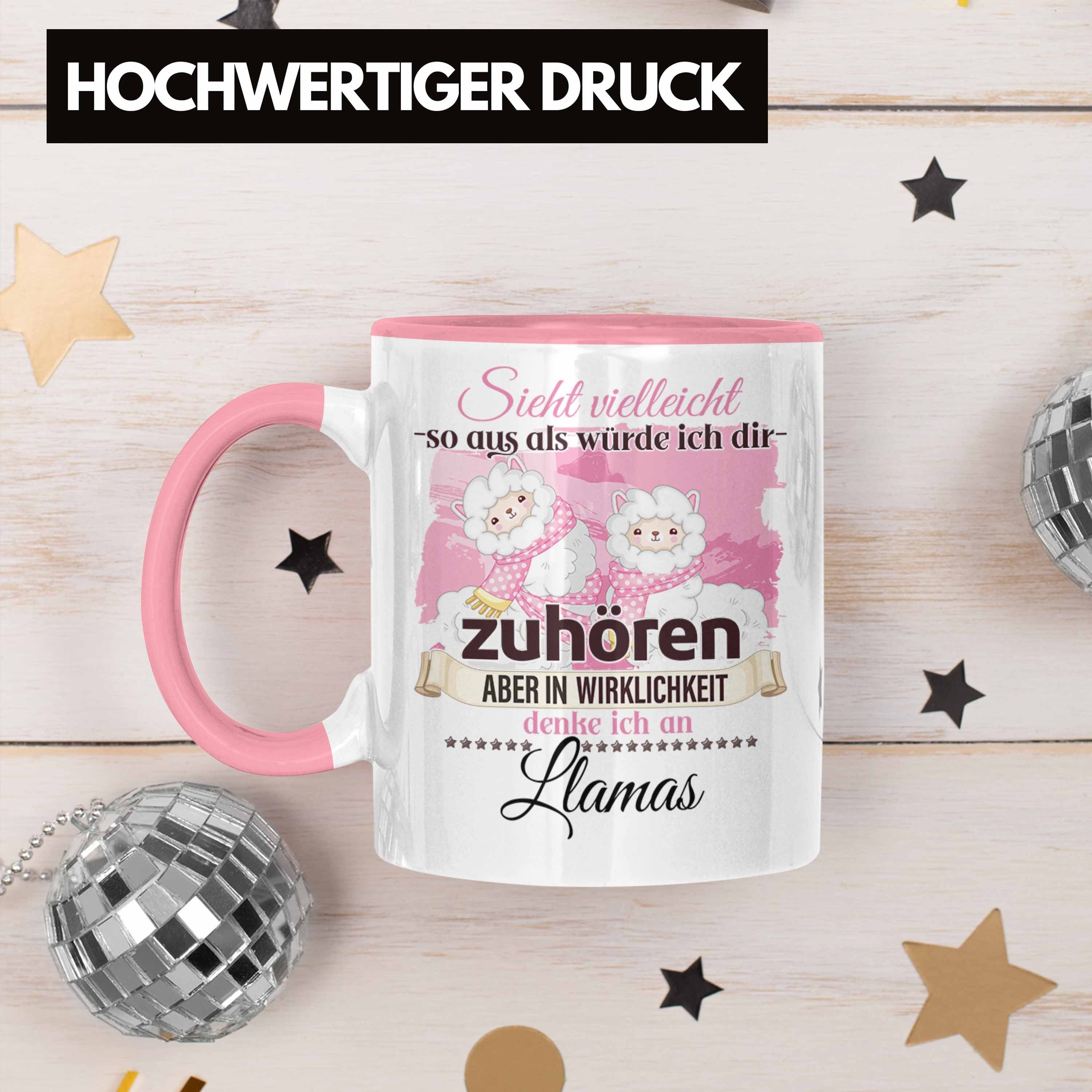 Llama Tasse Tasse Lustig Alpaka Geschenk Trendation Liebhaber Rosa Geschenkidee - Trendation