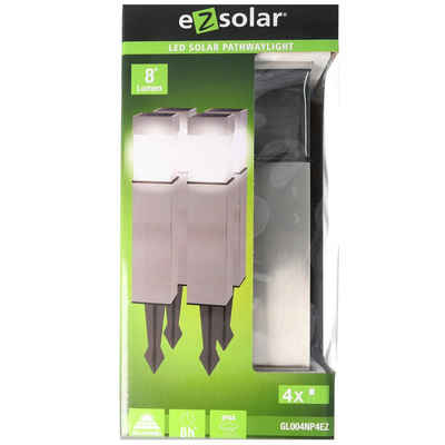 EZ SOLAR LED Gartenleuchte »4er Set LED Solar-Wegeleuchte GL004NP4EZ, rostfrei«