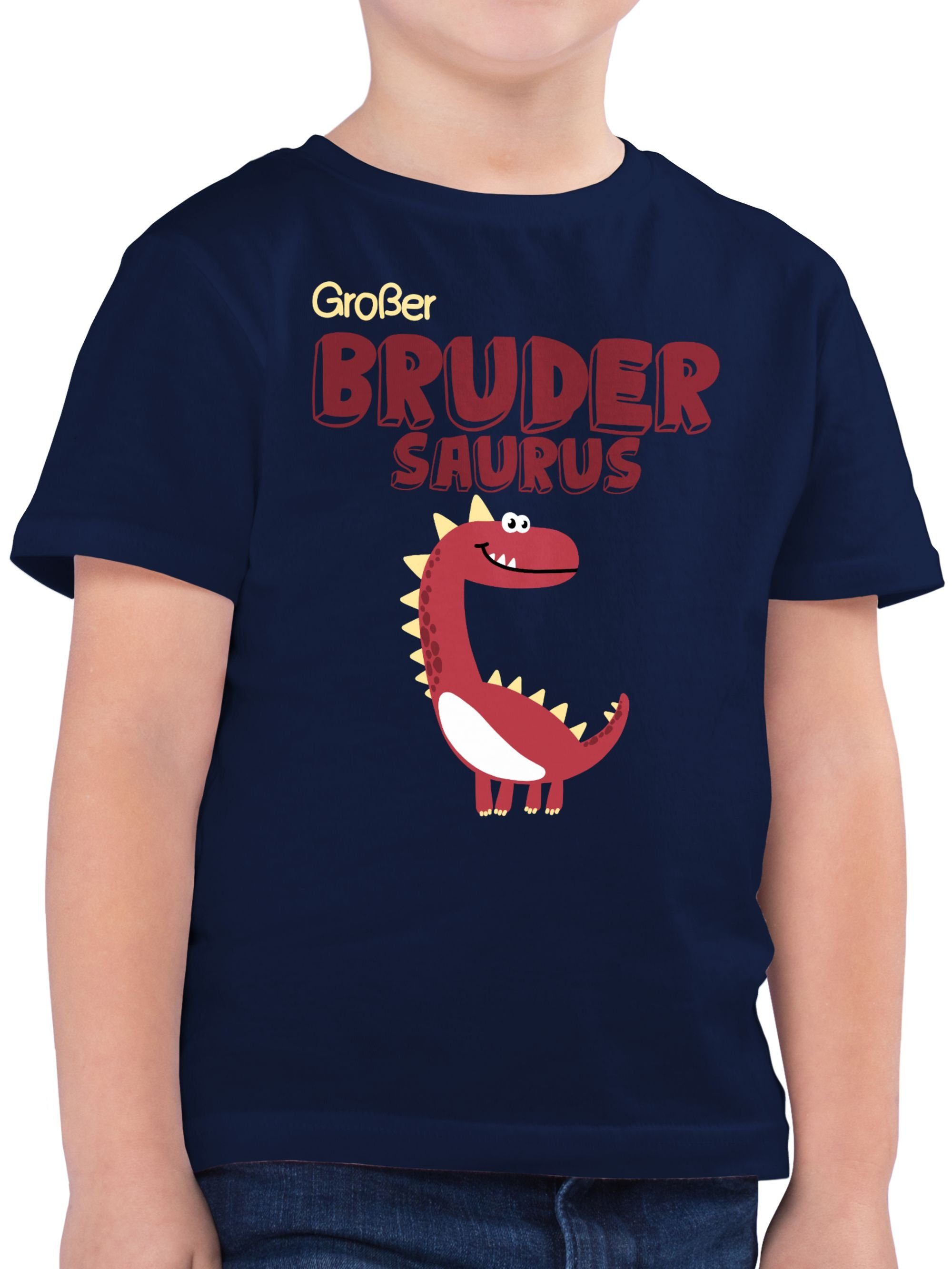 Shirtracer T-Shirt Großer Brudersaurus 01 Bruder Großer Dunkelblau