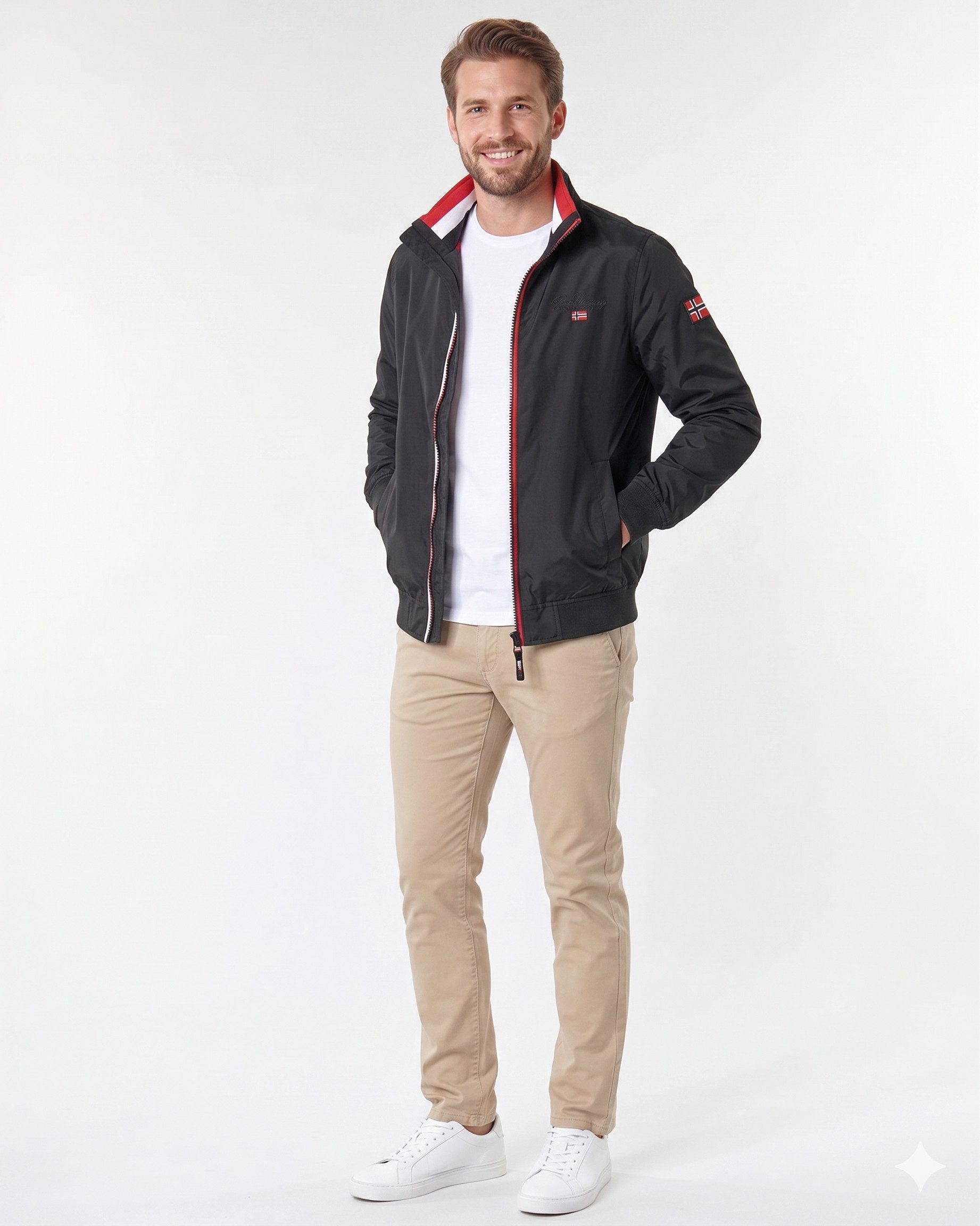 Geographical Norway Steppjacke Herren Leichte Übergangsjacke, Windbreaker Blouson für Herbst Freizeit