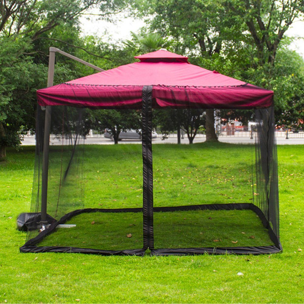 Rutaqian Moskitonetz Moskitonetz, Sonnenschirm Umbrella Rome für Black Garten Camping Abdeckung for Rasen Outdoor