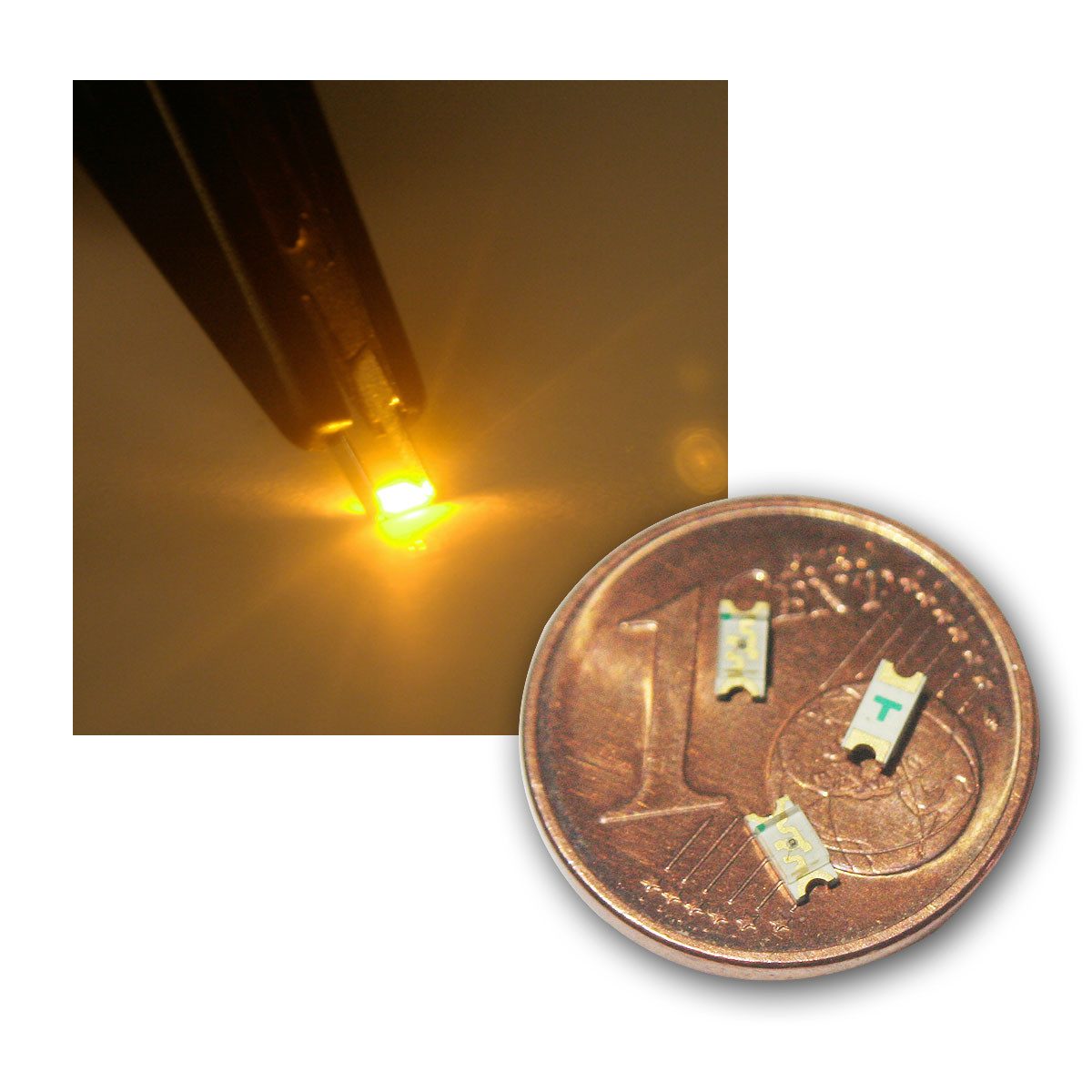 world-trading-net Modellbausatz 20x SMD LED 1206 Gelb klar, Typ "WTN-1206-100y"